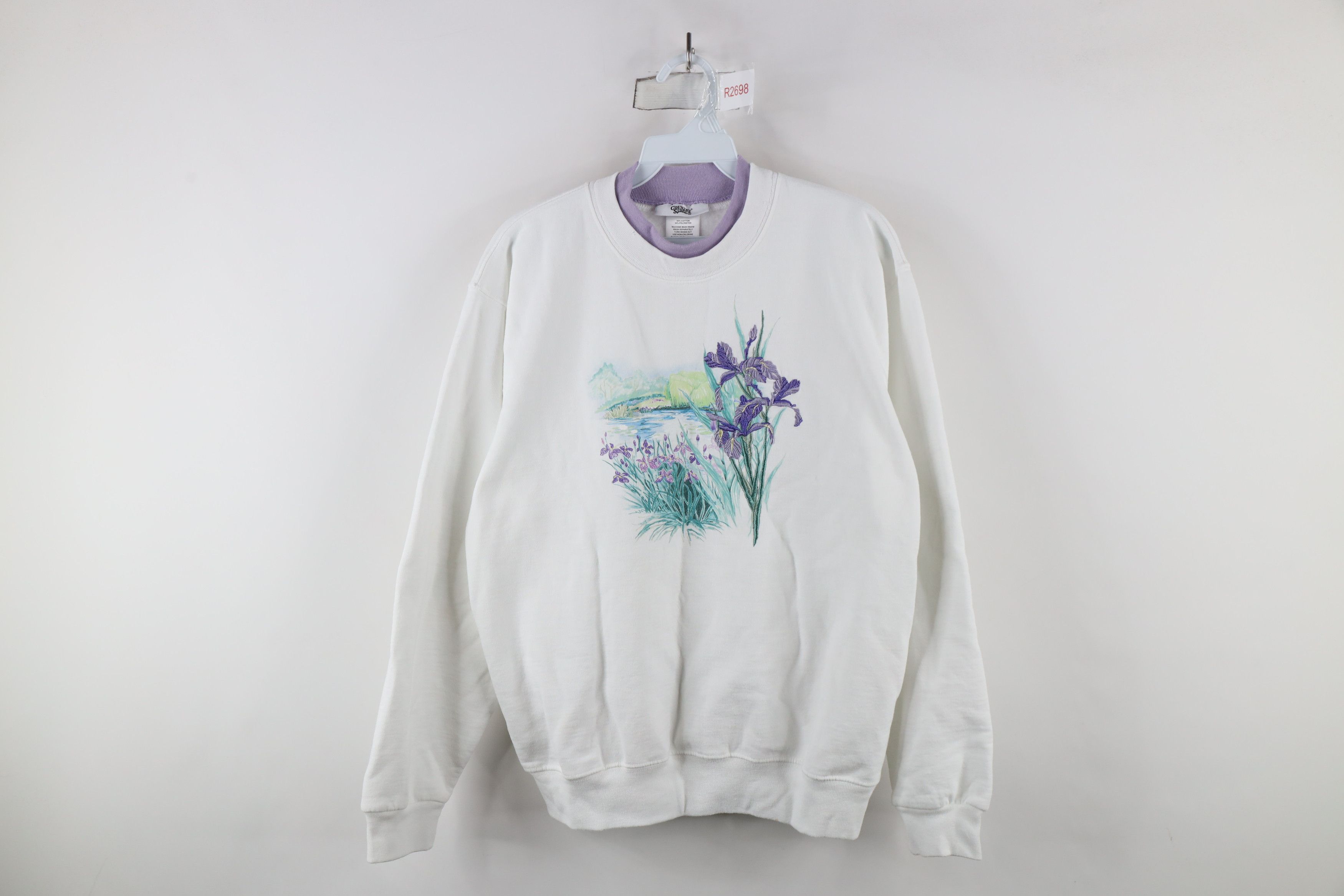 Vintage Vintage 90s Country Primitive Flower Pond Sweatshirt Size M / US 6-8 / IT 42-44 - 1 Thumbnail