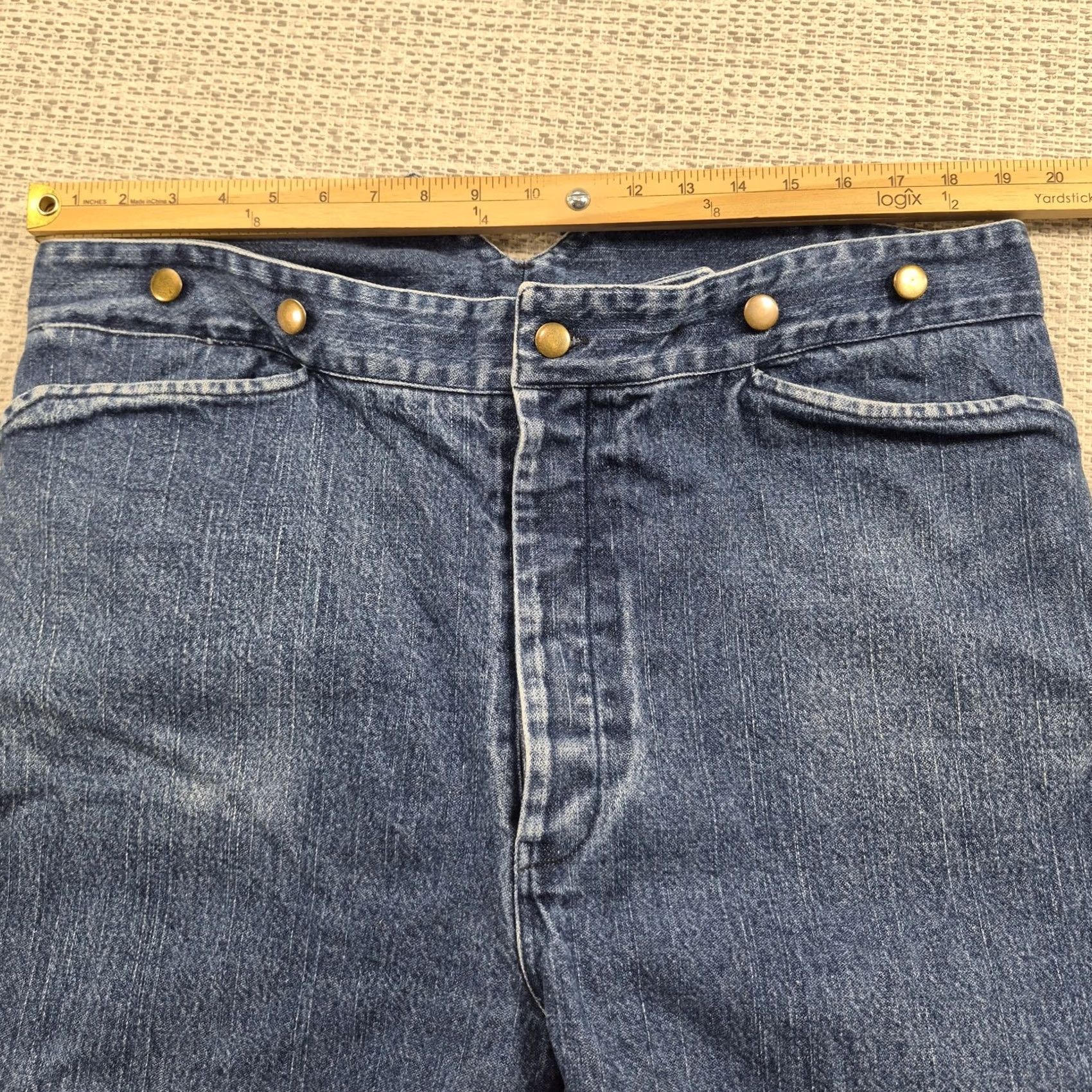 Vintage Frontier Classics Jeans Mens 42x34 Blue Regular Fit Straight Western Buckle Back Size US 42 / EU 58 - 6 Thumbnail