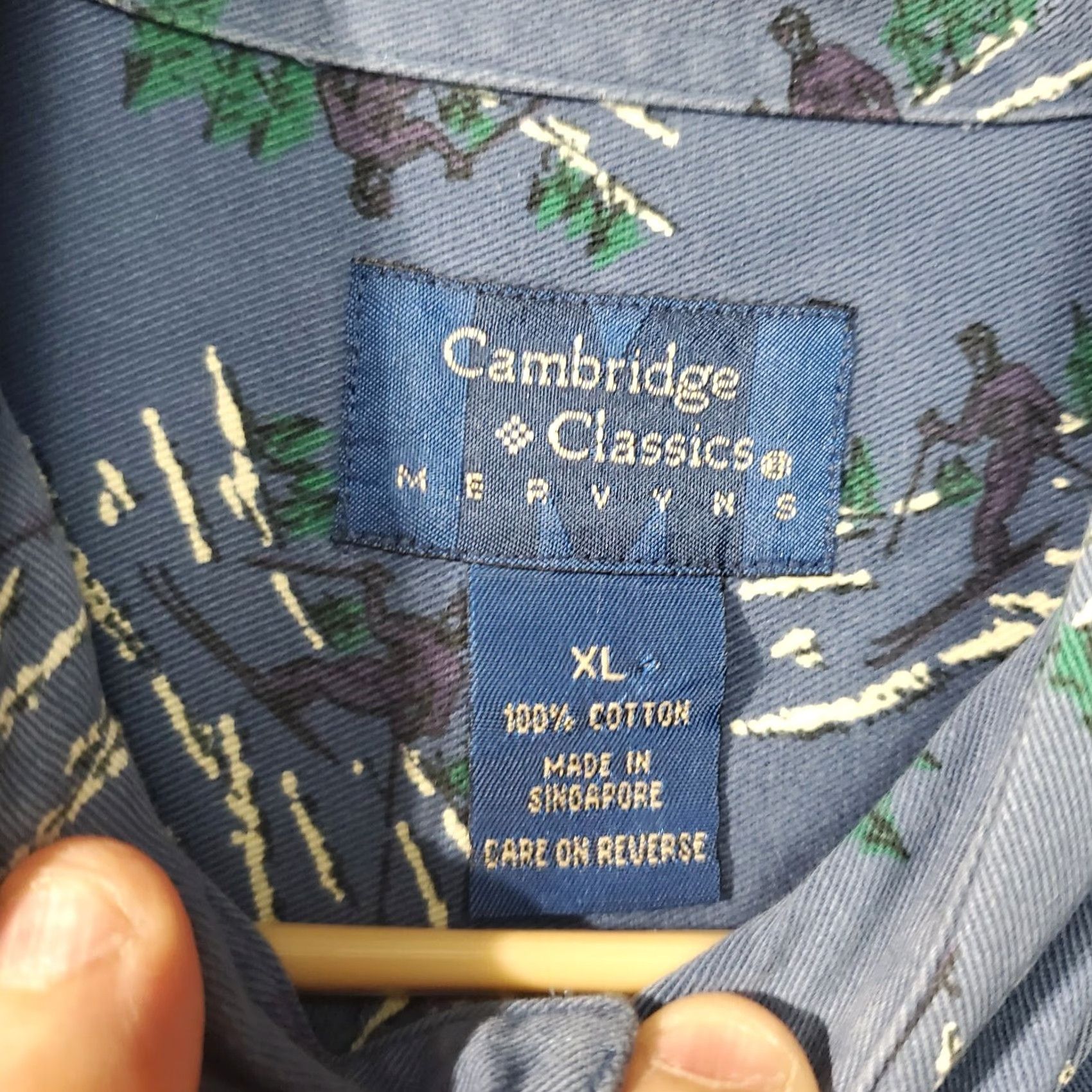 Vintage VINTAGE Cambridge Classics Shirt Mens XL Blue 90s Y2K Skiing All Over Print Size US XL / EU 56 / 4 - 4 Thumbnail