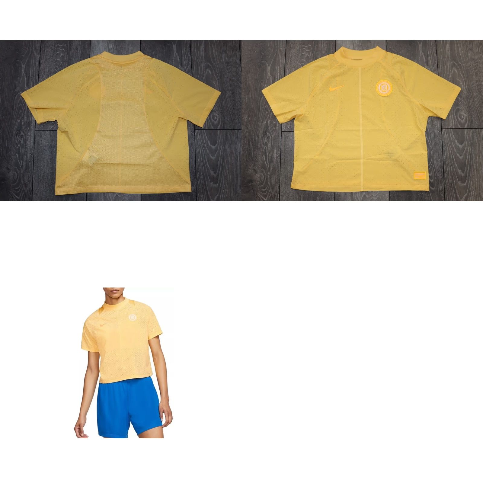 Nike NIKE FC COLLECTION WOMEN YELLOW TRAINING SHIRT FOOTBALL JERSEY CK2678-795 SIZE S Size S / US 4 / IT 40 - 8 Thumbnail