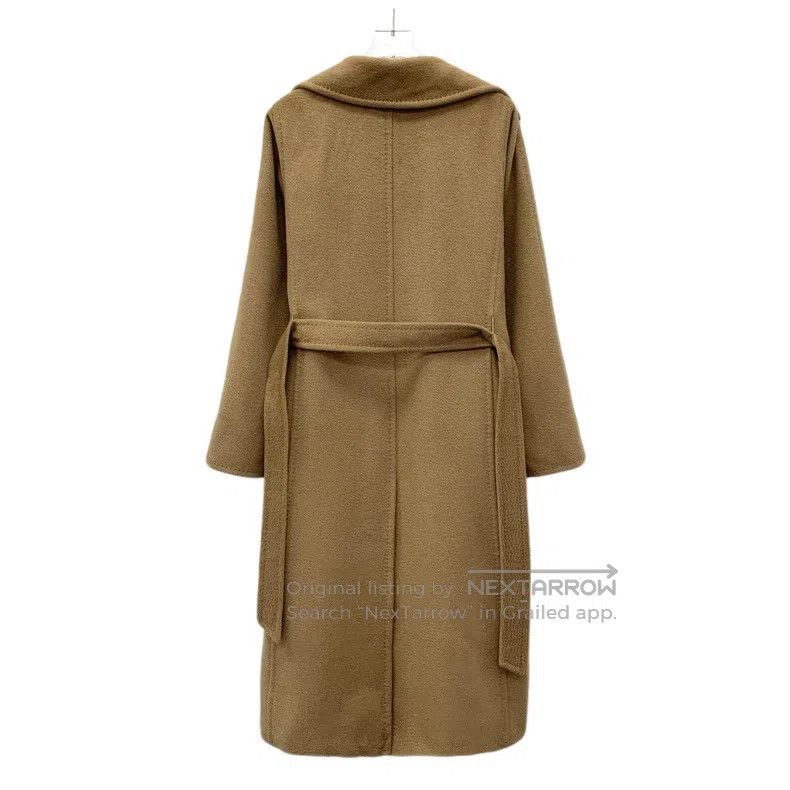 Max Mara Max Mara Brown Camel Hair Collar Long Sleeve Belted Coat Size L / US 10 / IT 46 - 2 Thumbnail