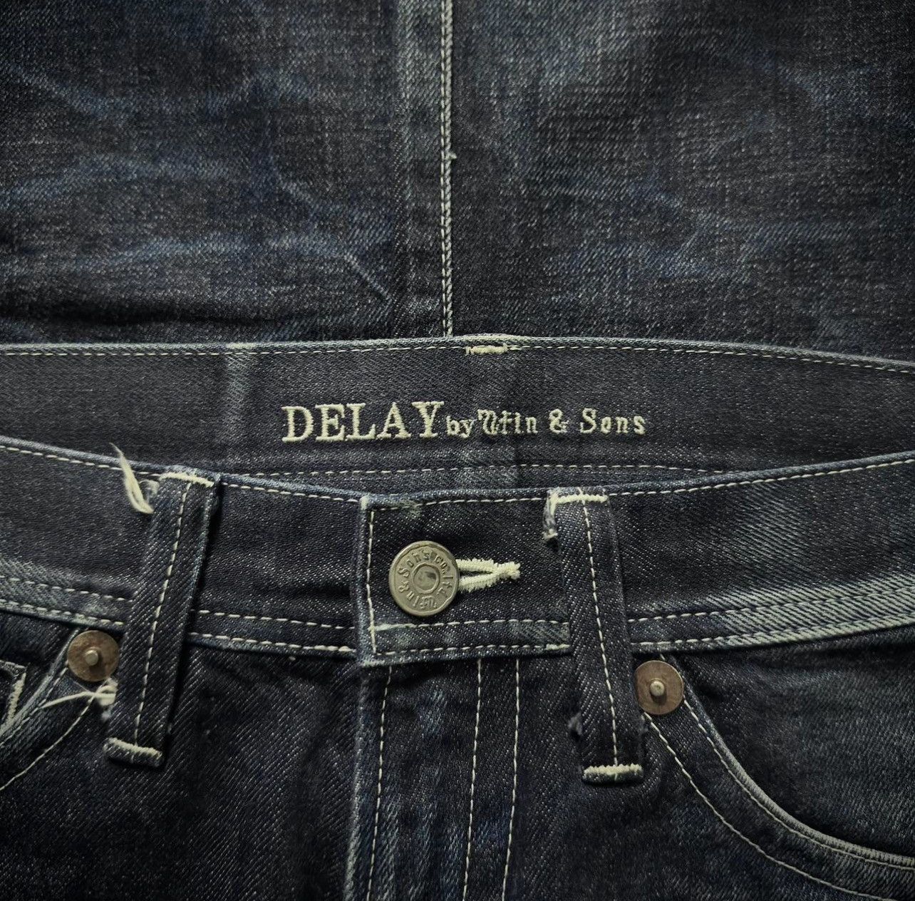Tornado Mart Delay By Win&Sons Cow Leather Repaired Flared Jeans Size US 32 / EU 48 - 4 Thumbnail