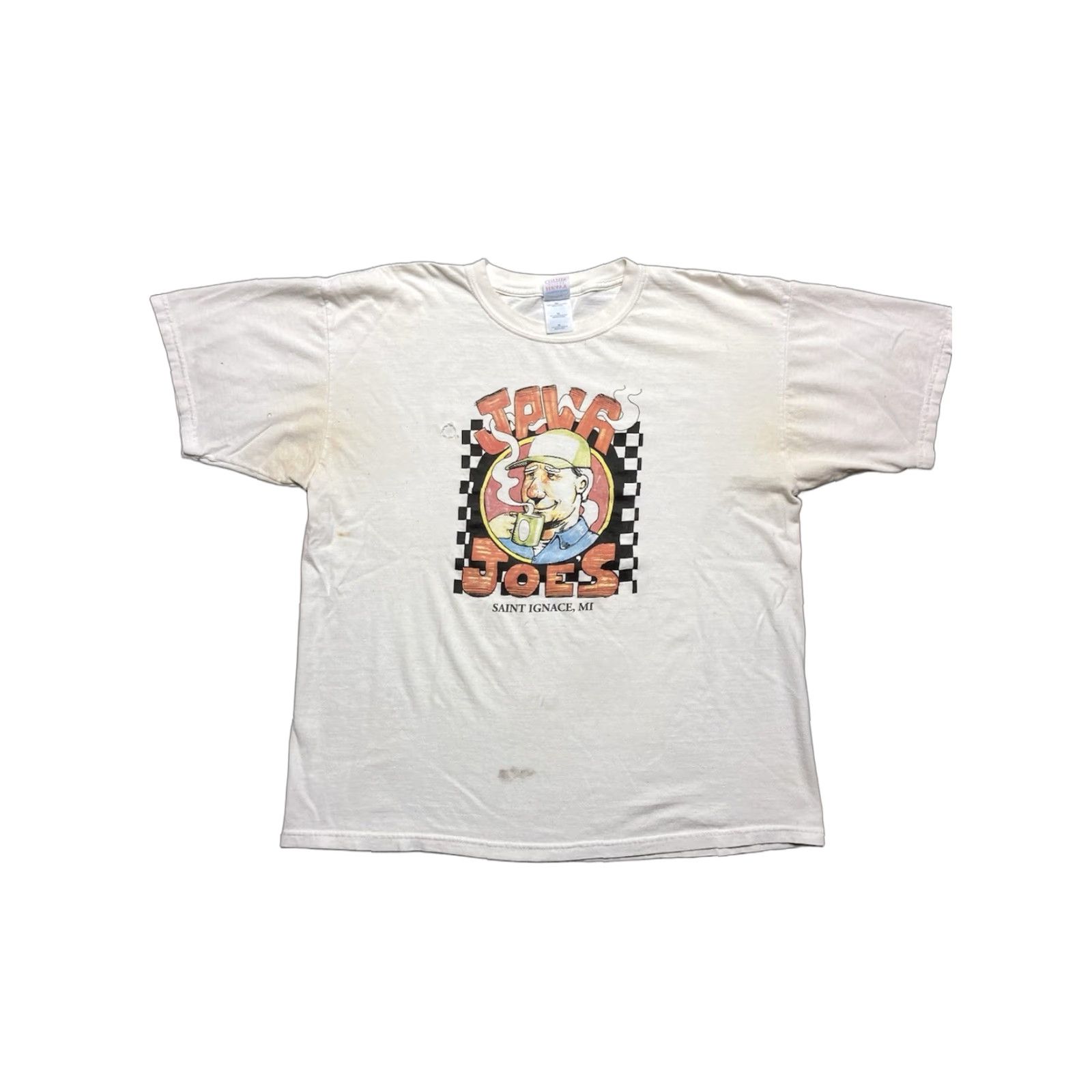 Vintage VINTAGE T SHIRT Java Joes saint ignace Michigan coffee shop distressed XL Shirt Mens Size US XL / EU 56 / 4 - 1 Thumbnail