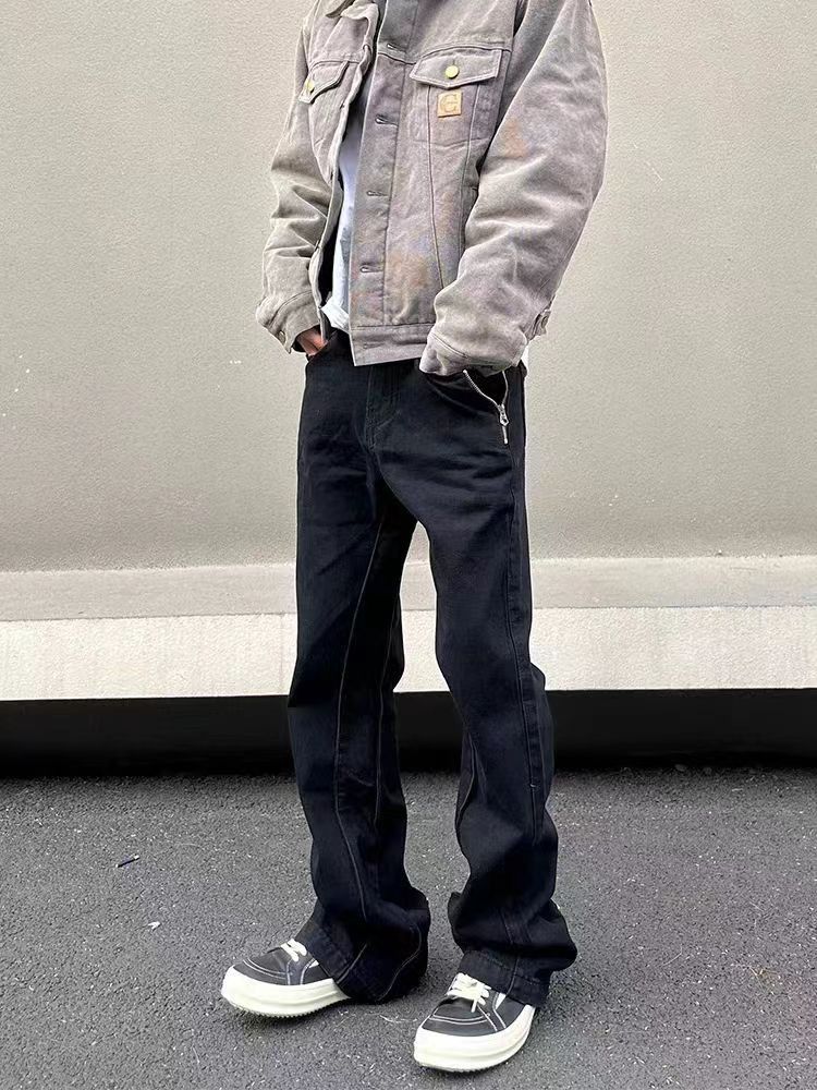Japanese Brand × Vintage Vintage street wash design micro flare black jeans Size US 30 / EU 46 - 1 Thumbnail