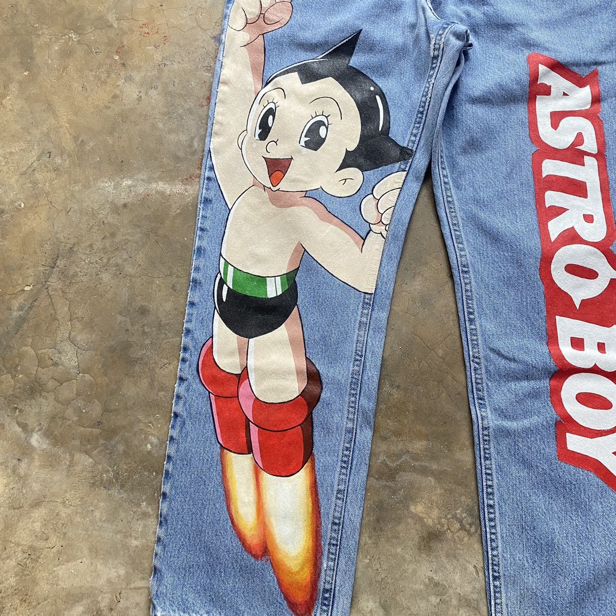 Anime × Lee Lee jeans custom hand painted Astroboy Size US 34 / EU 50 - 2 Thumbnail