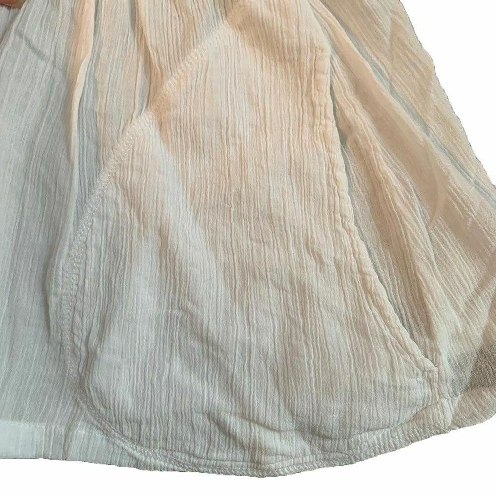 Designer Pre Owned White Hand Made Blouse L Size L / US 10 / IT 46 - 4 Thumbnail