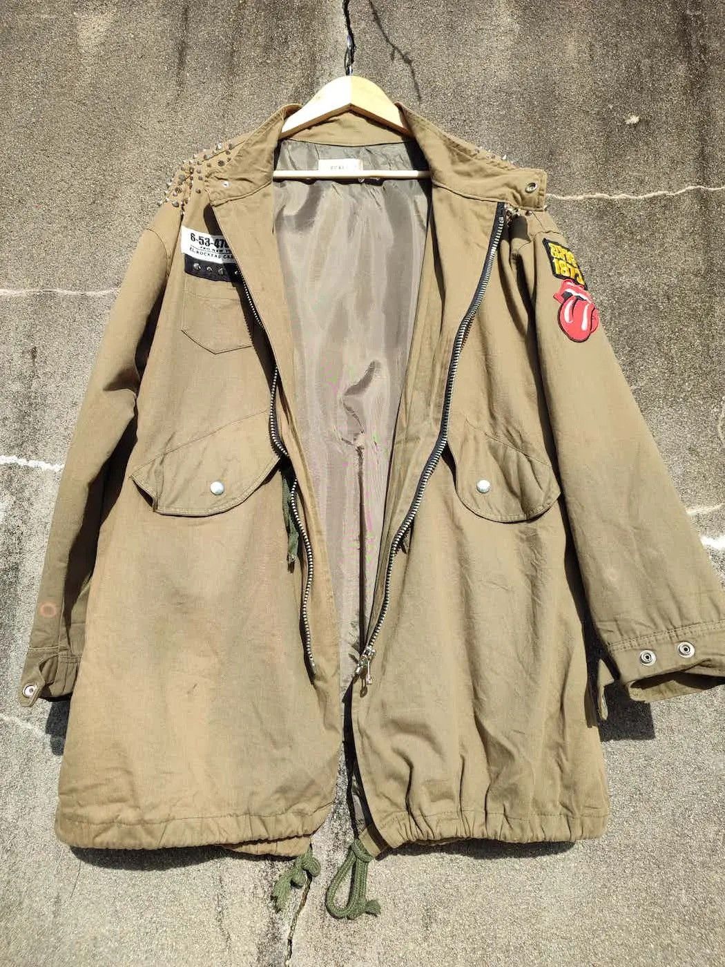 Seditionaries SCALE Studded Military Jacket w/ Rolling Stones Patch Size US L / EU 52-54 / 3 - 22 Thumbnail
