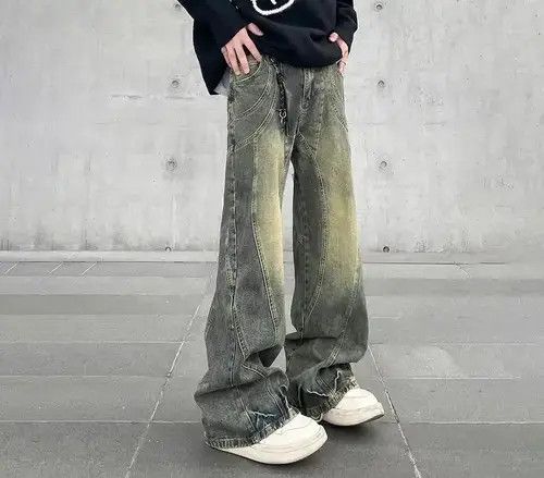 High Sport × Japanese Brand × Jean Vintage Flared Wide Leg Jeans Size US 31 - 1 Thumbnail