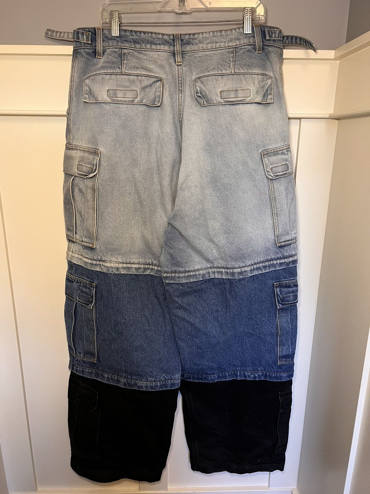 Vetements Vetements Blue & Black Runway Deconstructed Cargo Pants Size US 34 / EU 50 - 2 Thumbnail