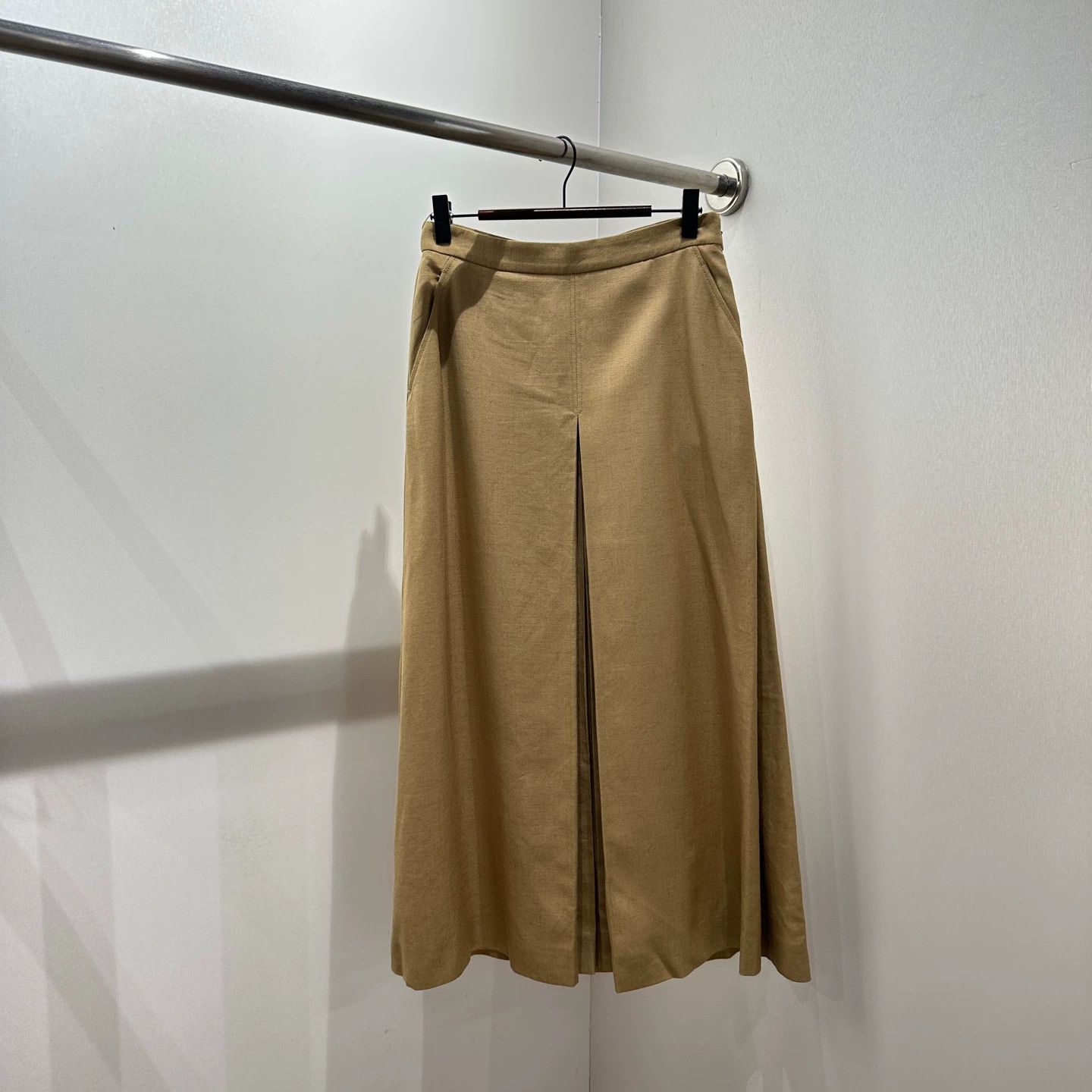 Gucci Gucci camel cotton-linen viscose mid-length skirt 38 Size 26" / US 2 / IT 38 - 1 Thumbnail