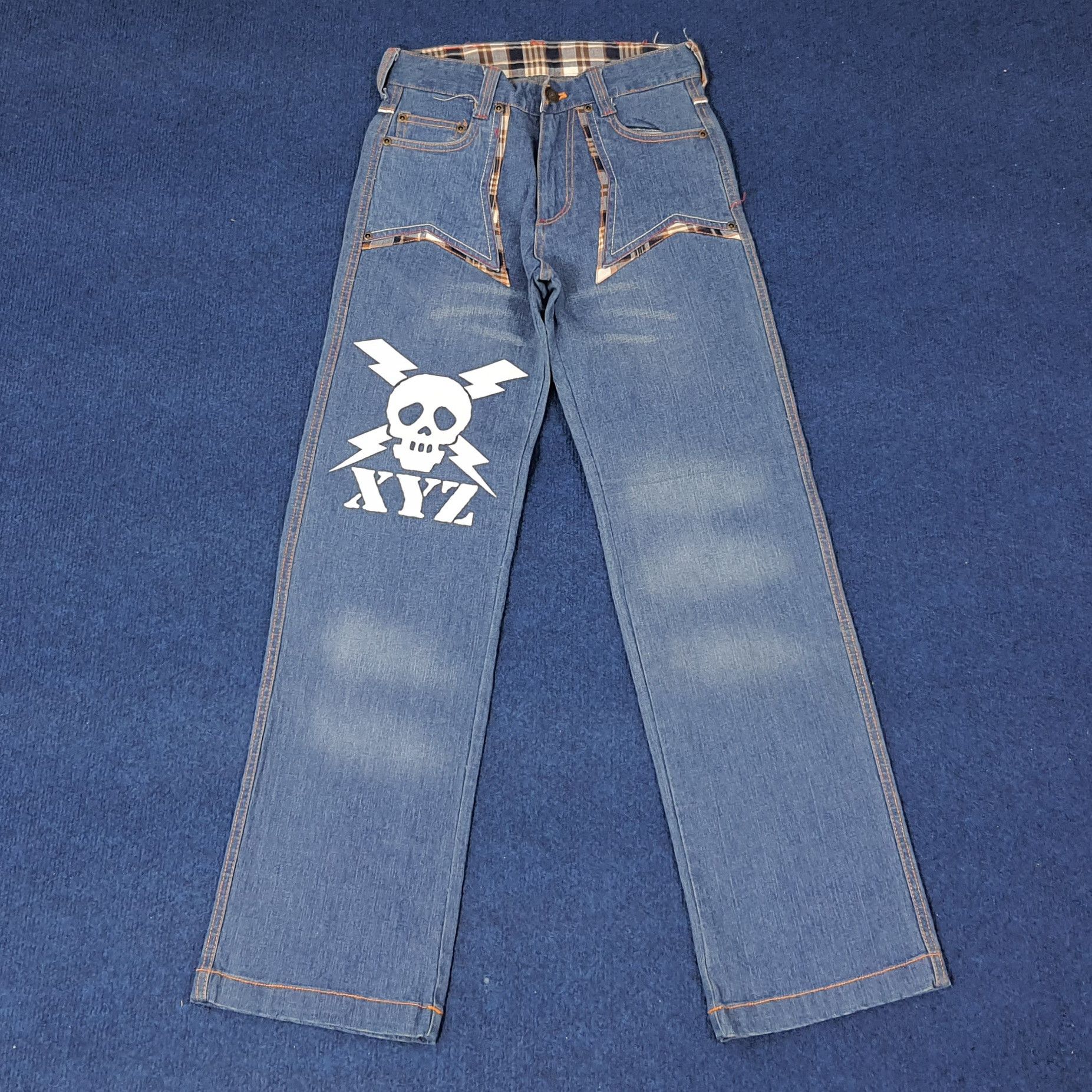 Vintage Vintage XYZ Skull Custom Logo Jeans Size US 26 / EU 42 - 1 Thumbnail
