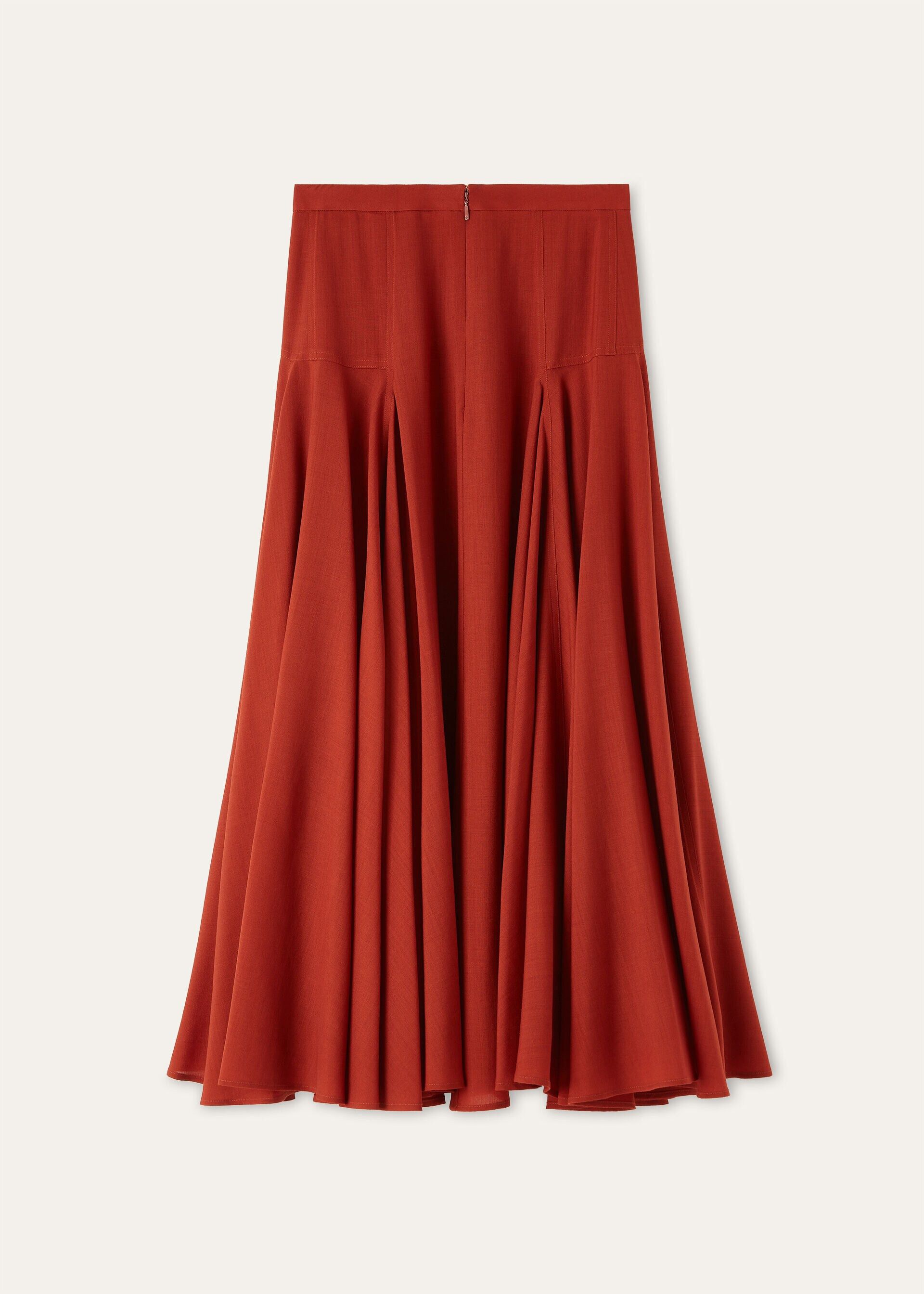Loro Piana os11x0426 FAN7058 Flavia Skirt in Dry Roses Size 27" / US 4 / IT 40 - 6 Thumbnail