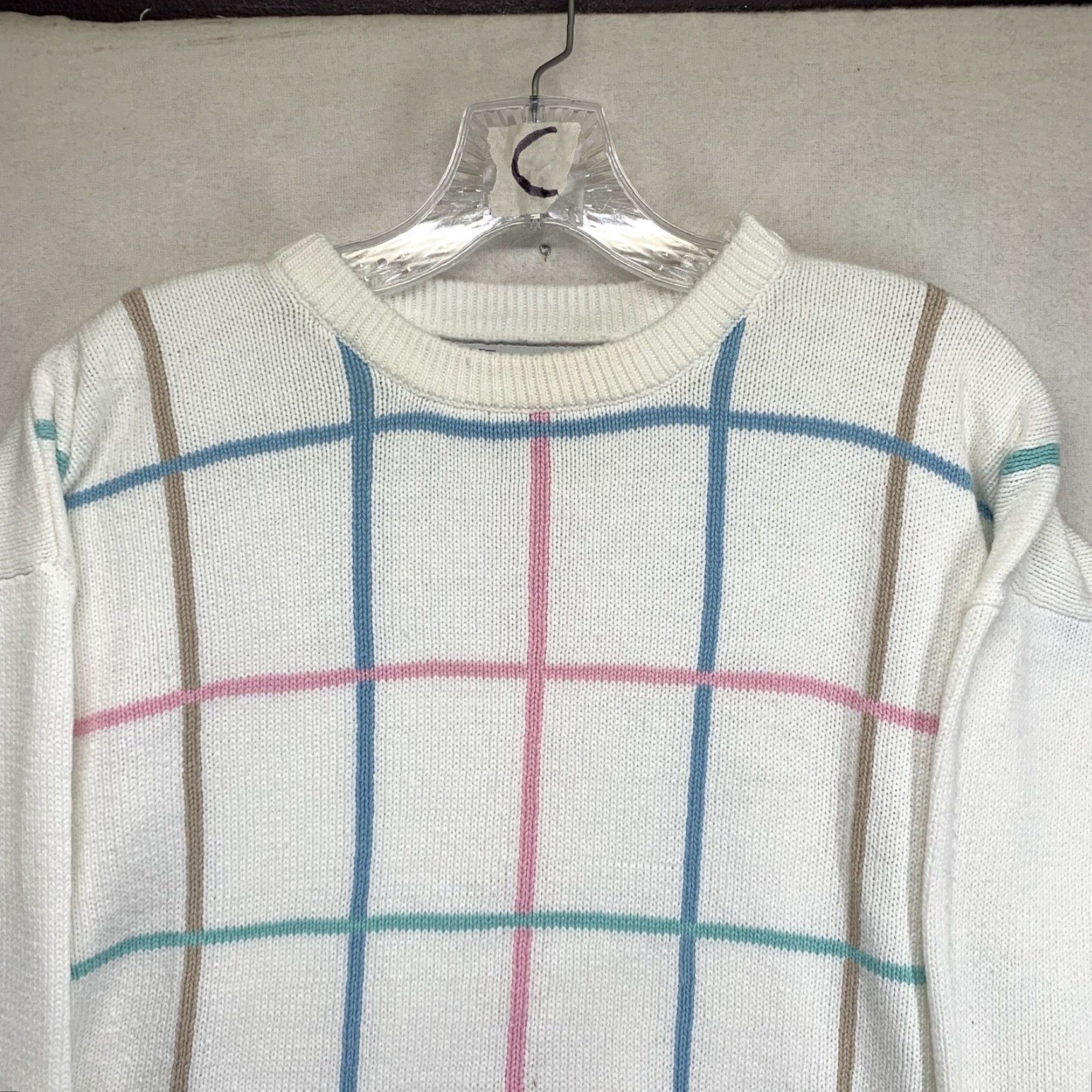 Vintage VINTAGE Braemar Sweater Medium BOXY Fit White Pastel Argyle 90s Grunge Pullover Mens Size US M / EU 48-50 / 2 - 3 Thumbnail