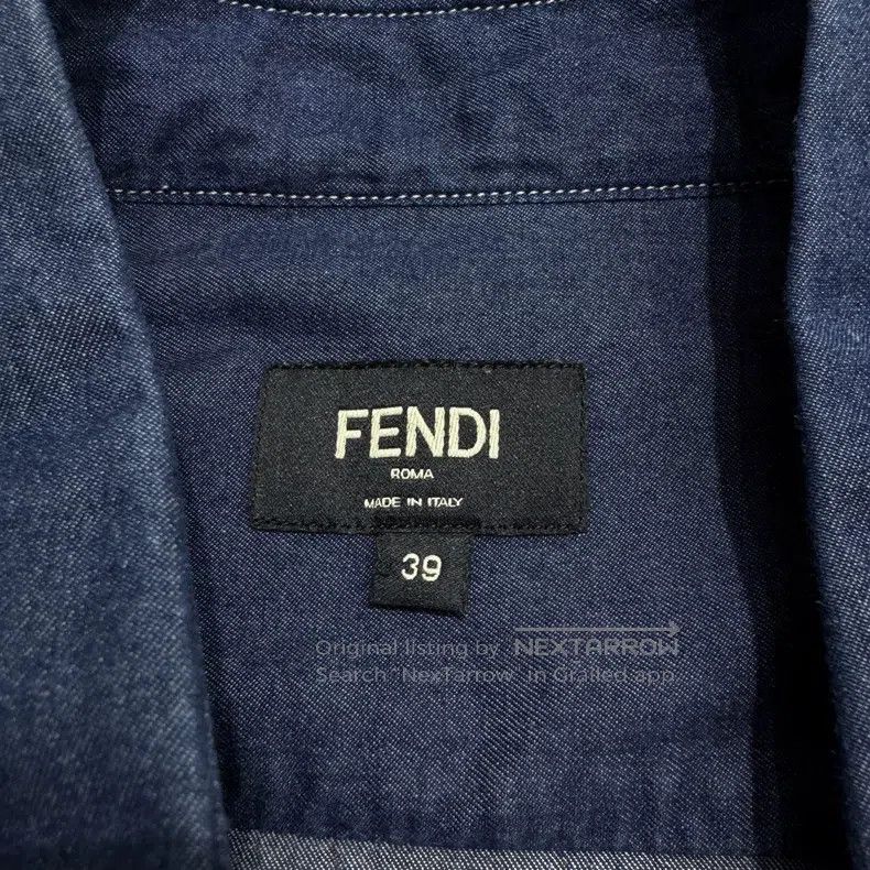 Fendi Fendi size 39 Solid Color Long Sleeve Shirt Size US XXS / EU 40 - 2 Thumbnail
