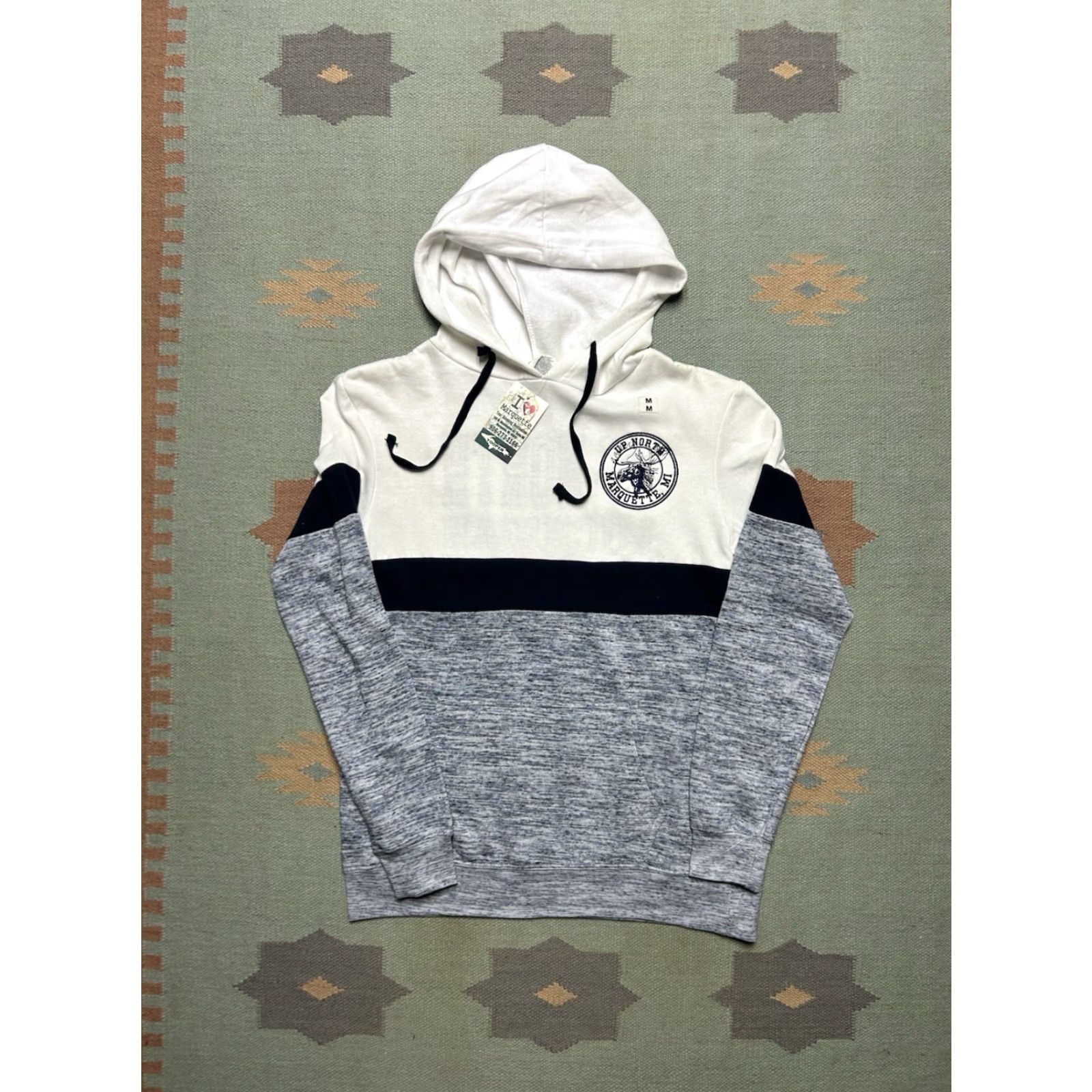 Vintage VINTAGE NWT pullover hoodie sweatshirt up north Marquette Michigan moose DEADSTOCK Med Size M / US 6-8 / IT 42-44 - 3 Thumbnail