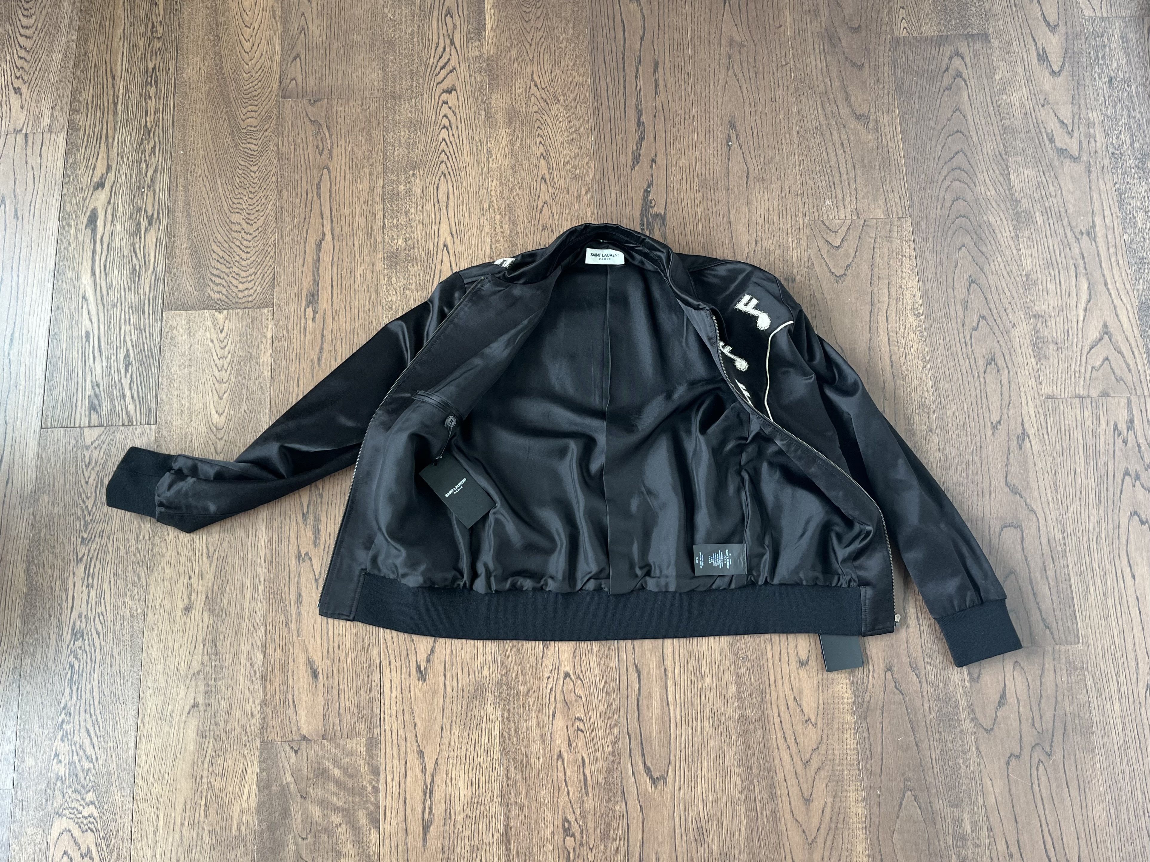 Saint Laurent Paris Saint Laurent Paris Hedi Slimane Music Note Bomber Jacket XS Size US XS / EU 42 / 0 - 8 Thumbnail