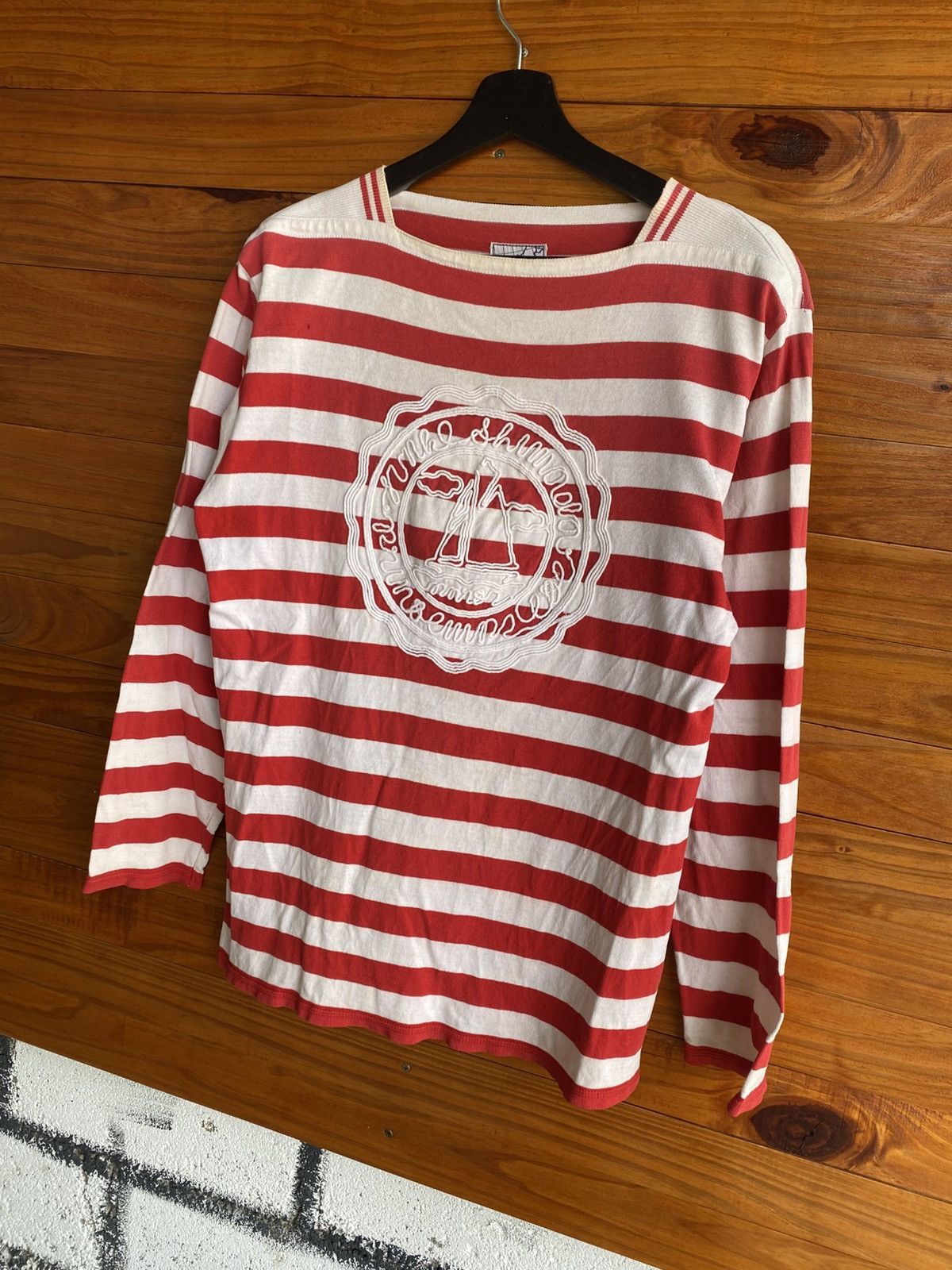 Junko Shimada Vintage Junko Shimada Red White Striped Nautical Shirt Size US M / EU 48-50 / 2 - 4 Thumbnail