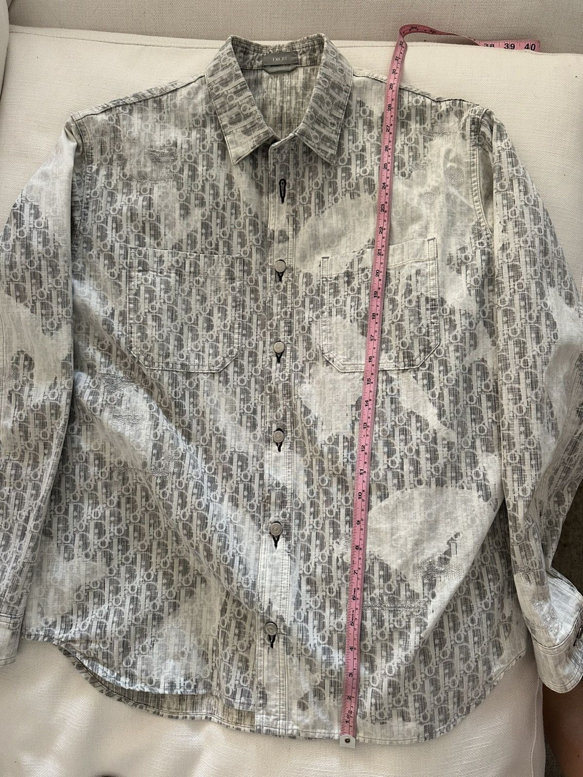 Dior Dior Distressed Oblique Button Up Size US L / EU 52-54 / 3 - 9 Thumbnail