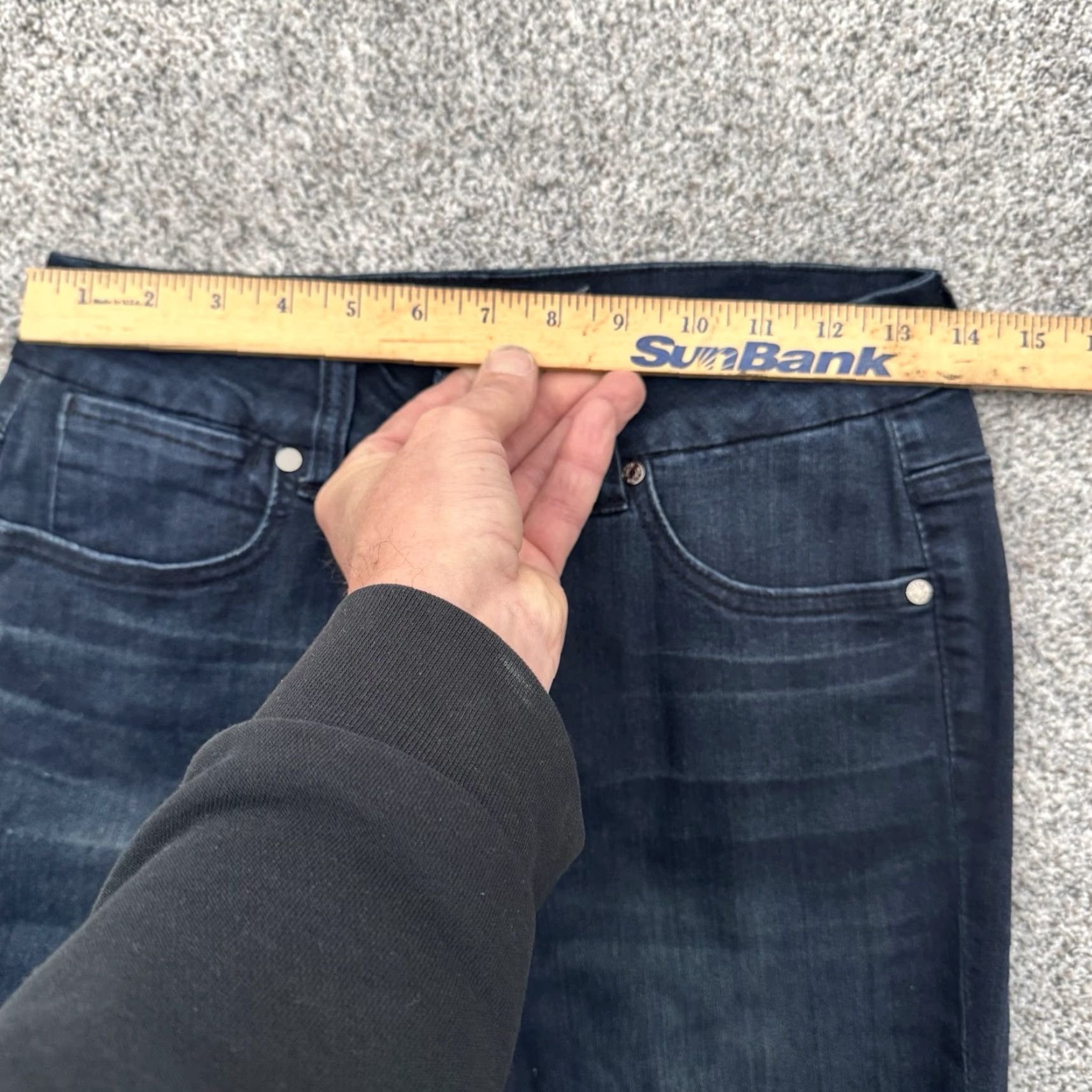 Vintage Diane Gilman Legging Jeans Womens 0 US 2 Denim Straight Black Dark Office Chic Streetwear 2010s Womens Size 25" / US 0 / IT 36 - 3 Thumbnail