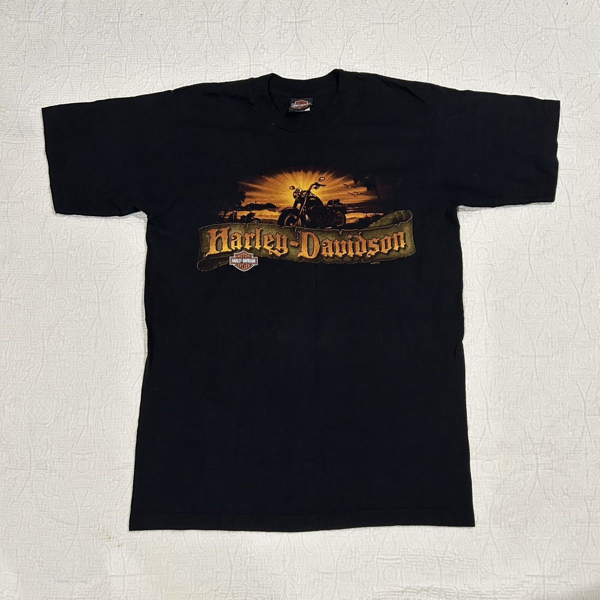 Harley Davidson × Vintage Harley Davidson black graphic biker tee Size US L / EU 52-54 / 3 - 1 Thumbnail