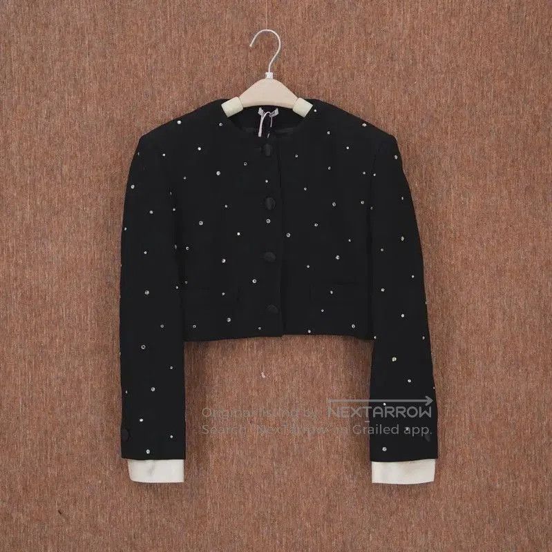 Miu Miu Miu Miu Black Floral Women's Jacket . Size M / US 6-8 / IT 42-44 - 1 Thumbnail