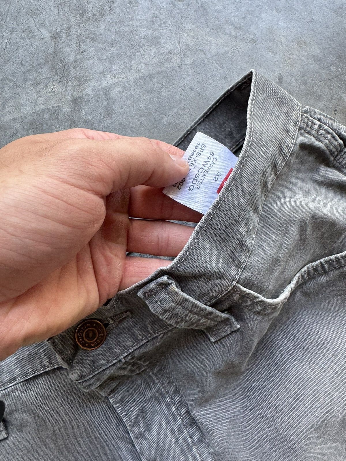 Wrangler Vintage 90’s/00’s Wrangler Workwear Carpenter Shorts Grn/Gry Size US 32 / EU 48 - 3 Thumbnail