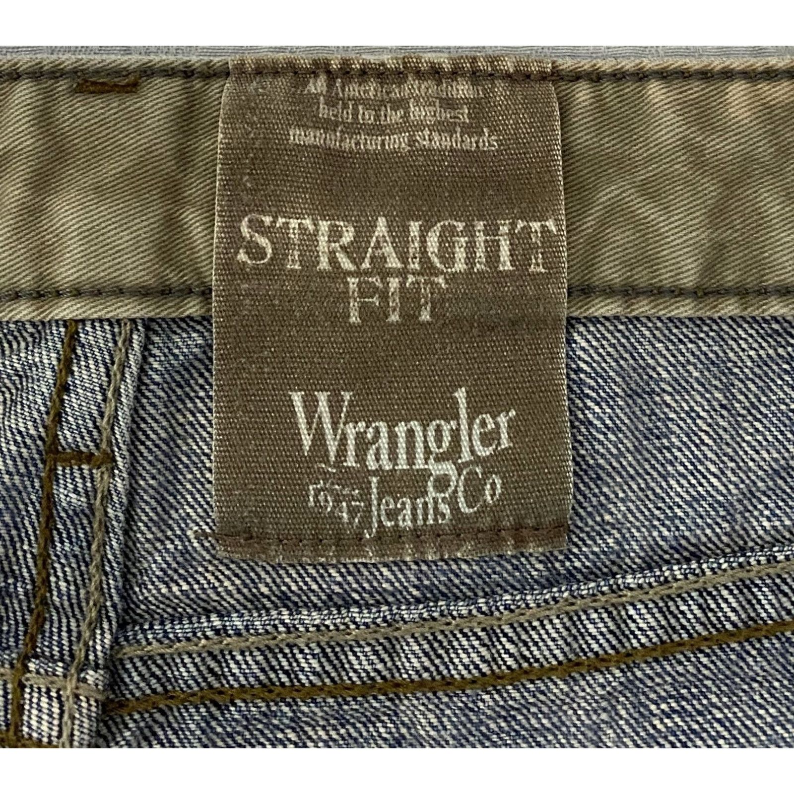 Wrangler VINTAGE Wrangler Jeans Co Straight Fit 36x30 Denim Blue Distressed Mens Jeans Size US 36 / EU 52 - 5 Thumbnail