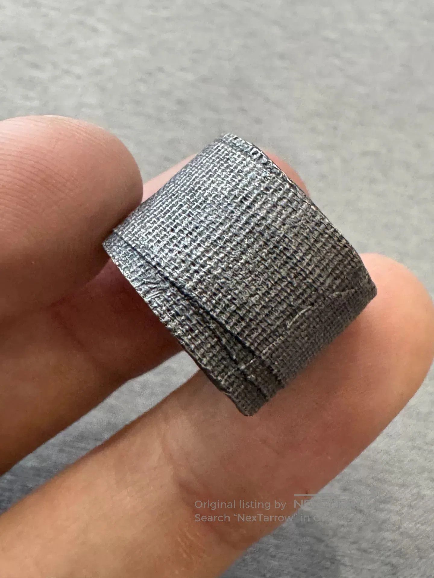 DETAJ DETAJ Black Bandage Silver Ring Size 16. Size ONE SIZE - 3 Thumbnail