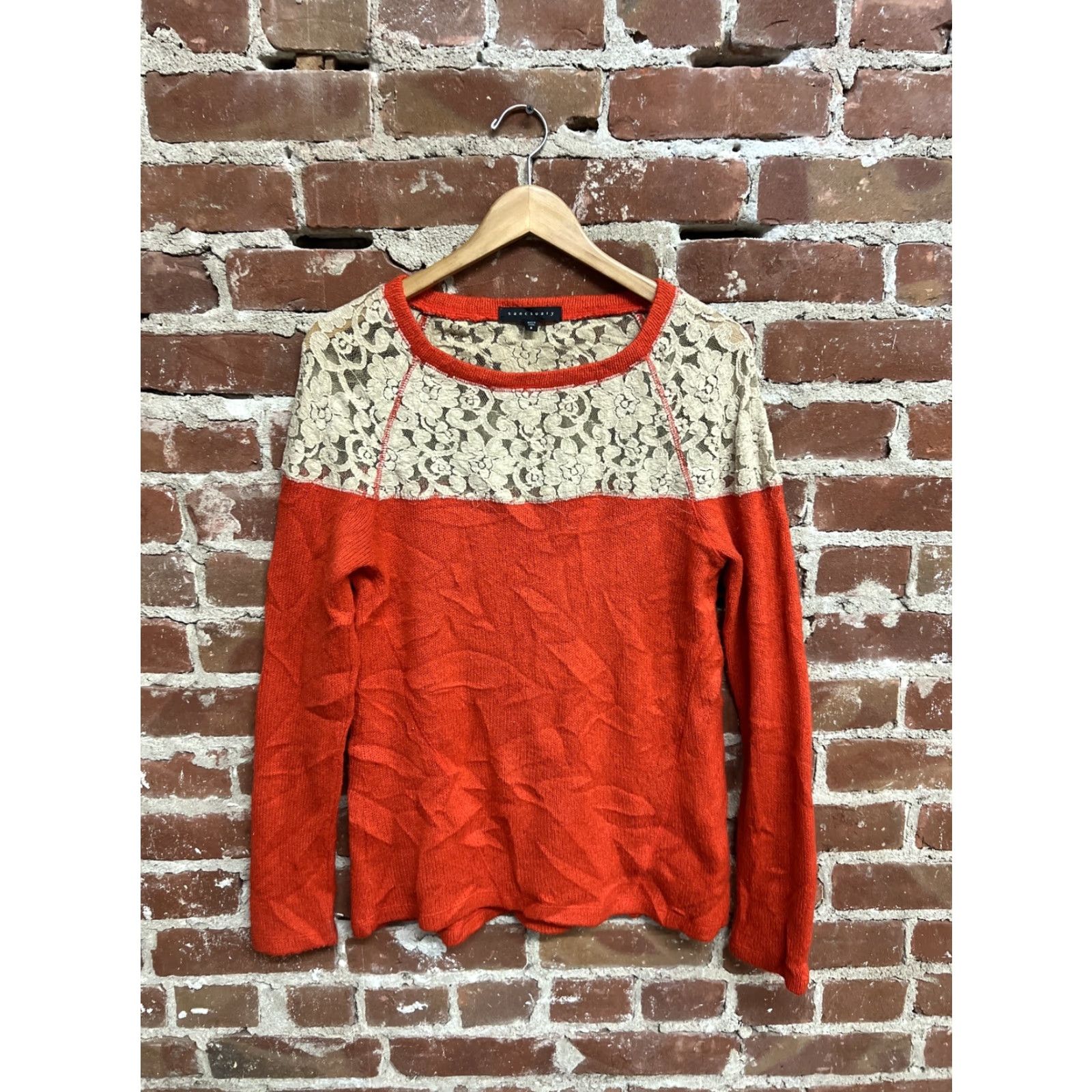 Sanctuary Sanctuary Sweater Shirt Womens Orange Knitted Pullover Size S Size S / US 4 / IT 40 - 2 Thumbnail
