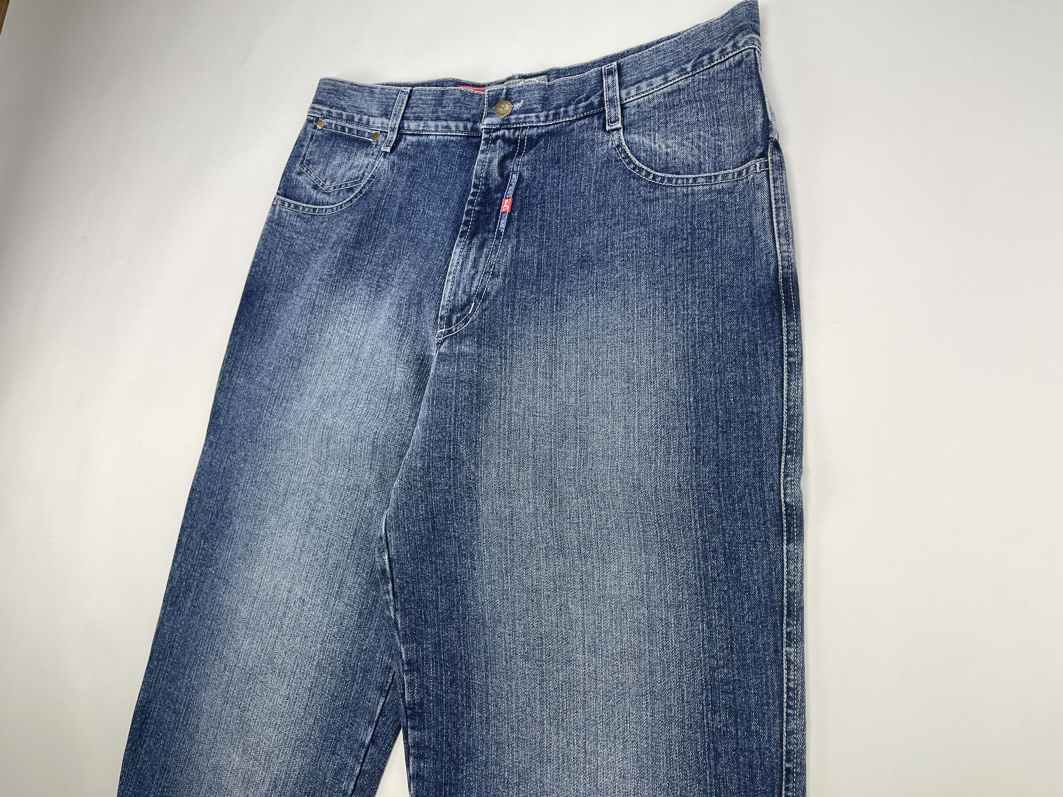 Vintage SWG jeans, blue Street War Gear vintage baggy hip hop 90s 36 Size US 36 / EU 52 - 9 Thumbnail