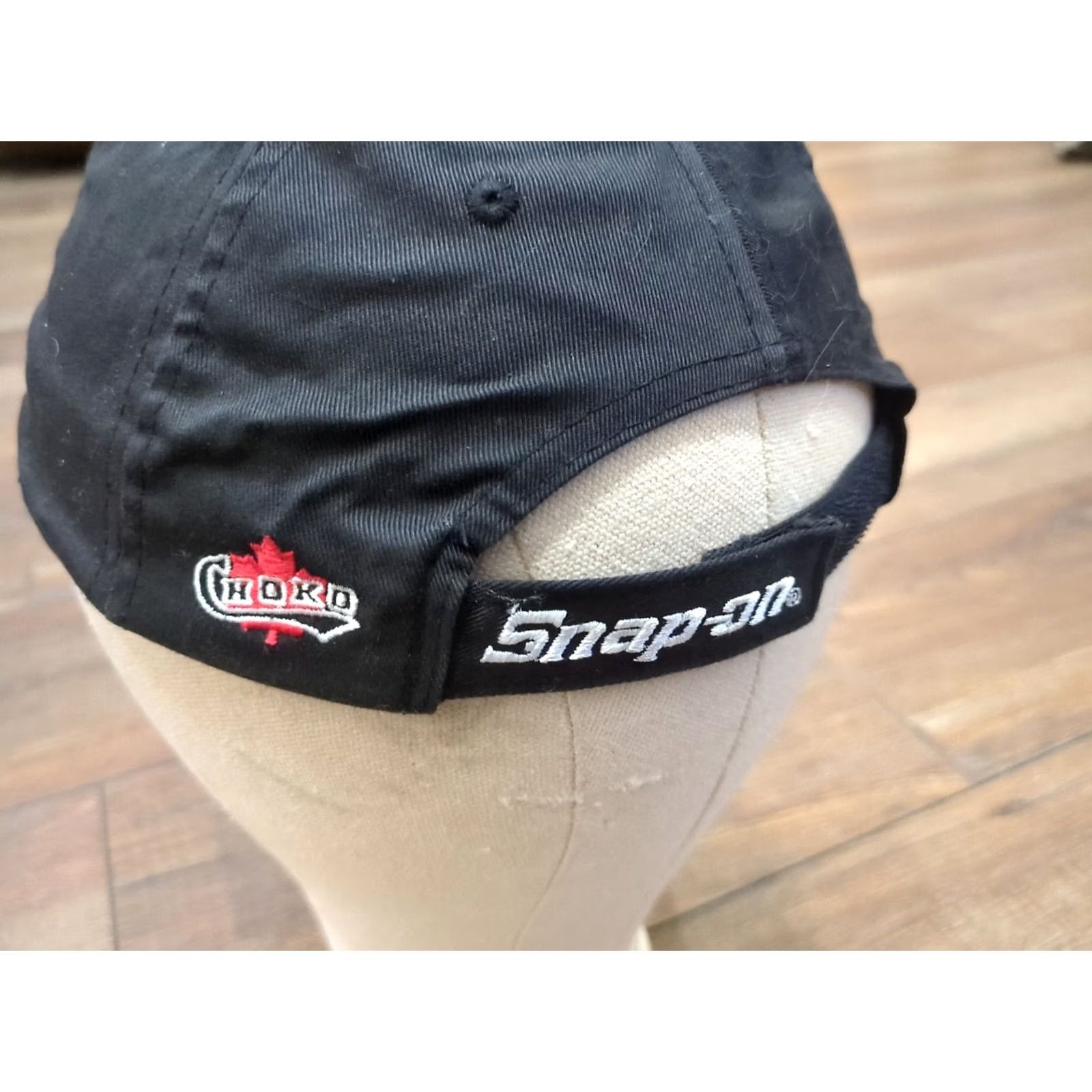 Vintage VINTAGE Snap-on Racing Adjustable Hat Choko Motorsports Black Mens Adjustable Snapback Black Hat Size ONE SIZE - 3 Thumbnail