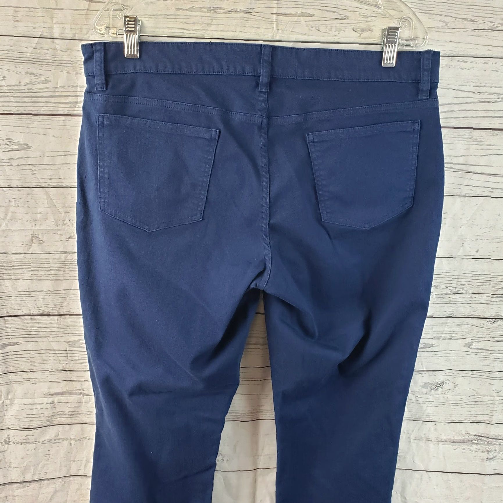 Eileen Fisher Eileen Fisher Womens Jeans Sz 12 Blue Mid Rise Cotton Denim Skinny 28in Inseam Mens? Size 34" / US 12 / IT 48 - 4 Thumbnail