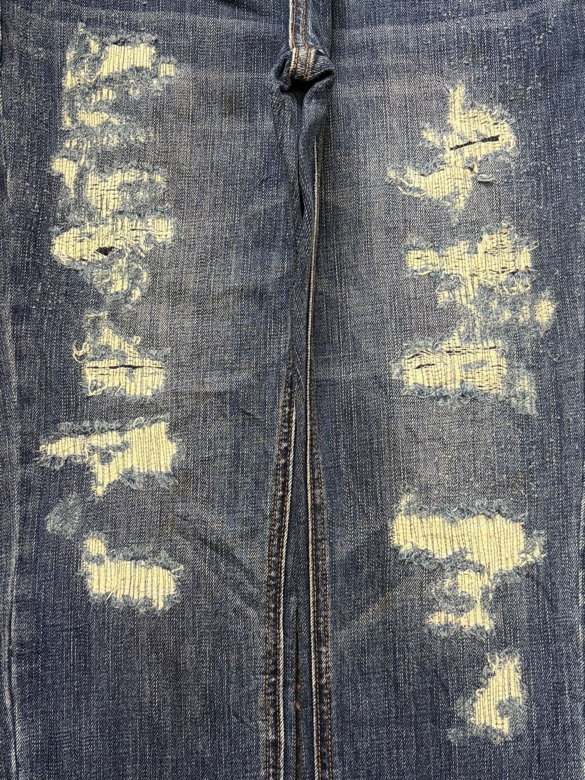 Kapital Vintage Japanese Brand Sashiko Distressed Jeans Size 31" - 3 Thumbnail