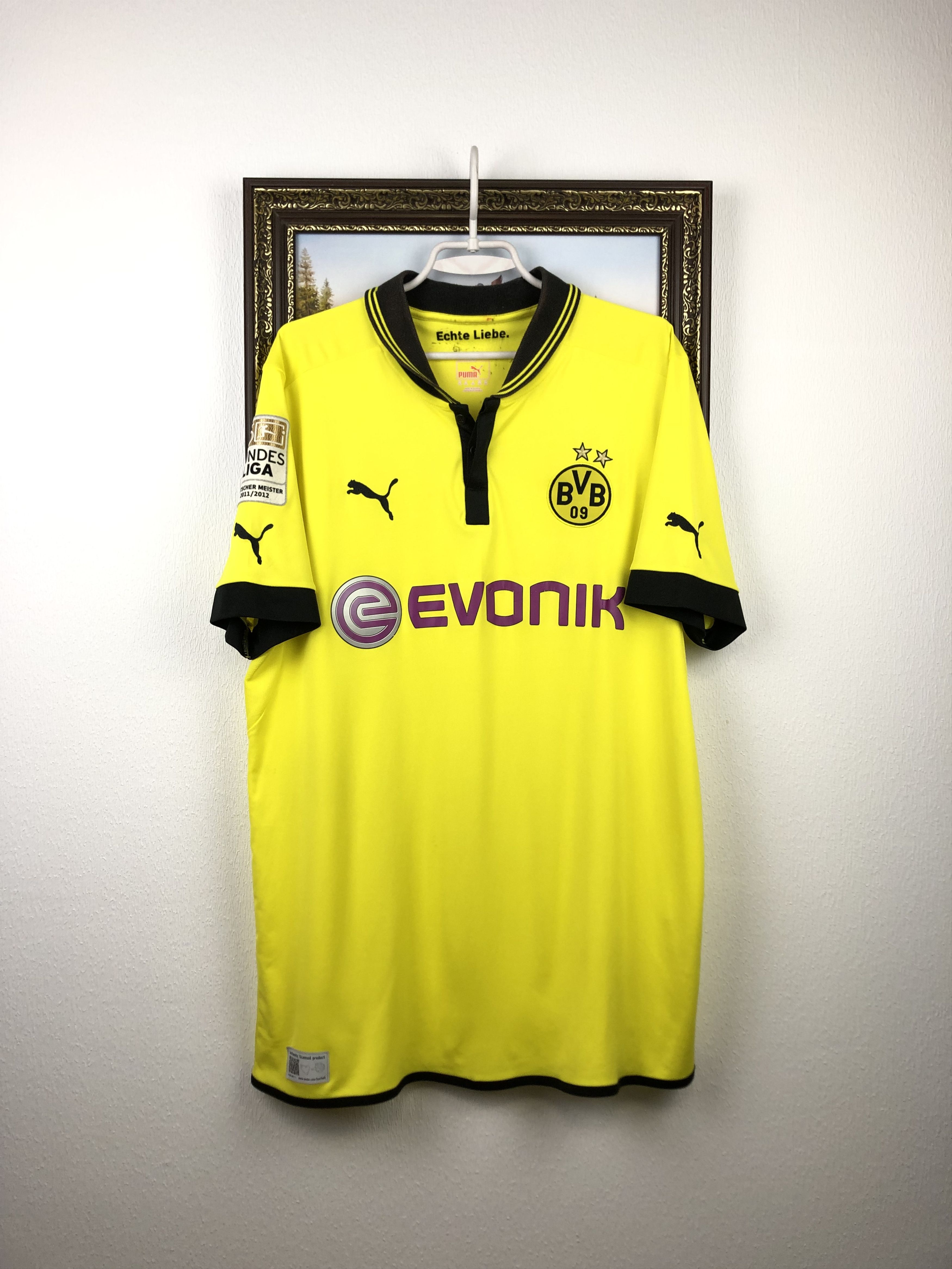 Puma Borussia Dortmund football shirt 2012 Soccer Puma Jersey Size US XXL / EU 58 / 5 - 1 Thumbnail