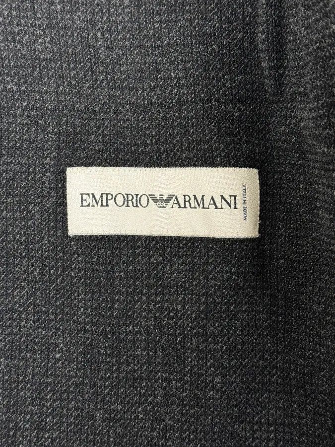 Emporio Armani FW2004 Emporio Armani Black Grey Wool Blazer Suit Jacket Size 42R - 11 Thumbnail