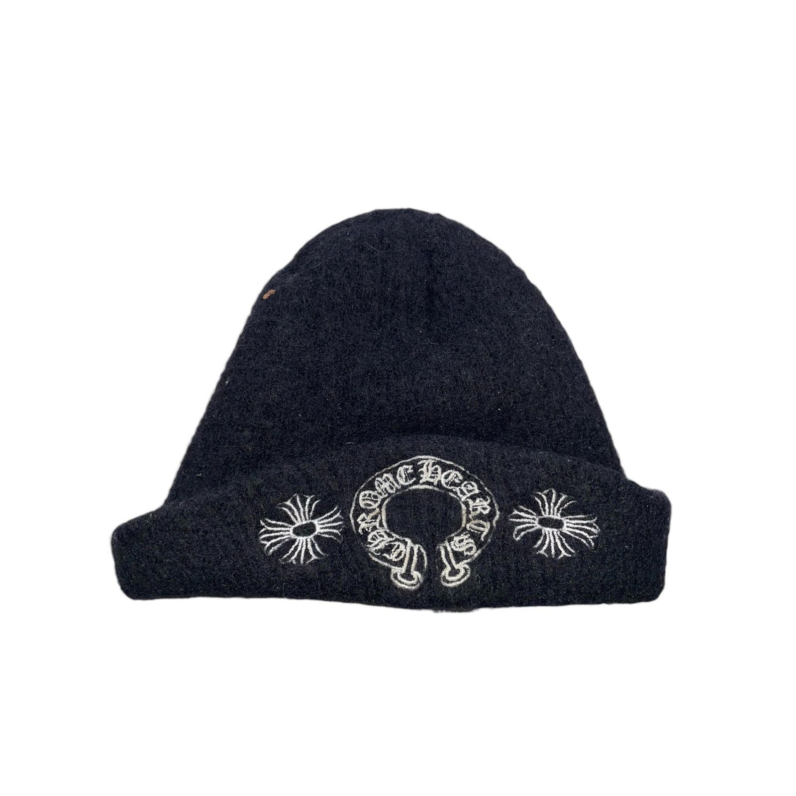 Chrome Hearts Chrome Hearts Horseshoe Black Beanie Size ONE SIZE - 1 Thumbnail