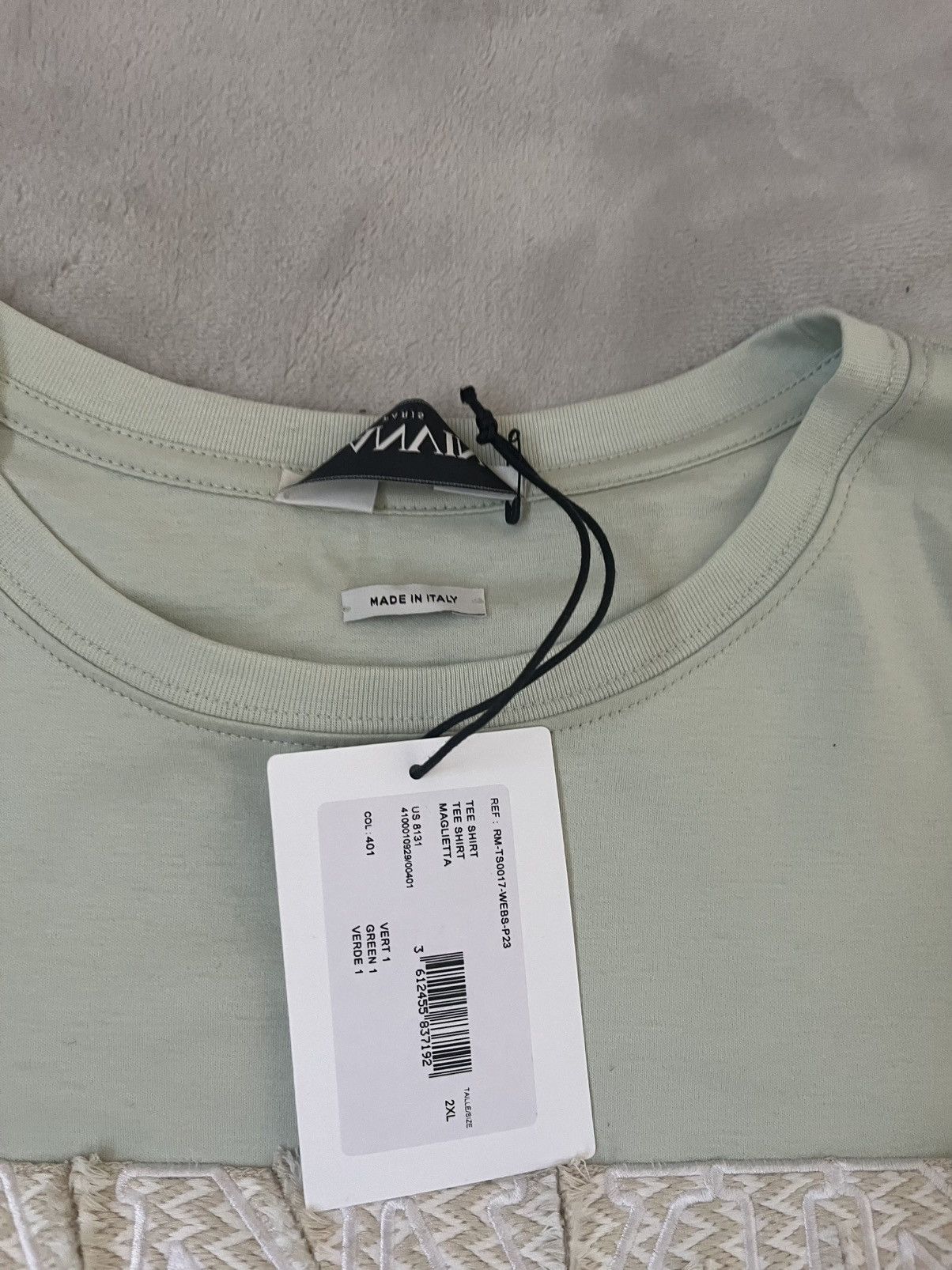 Lanvin LANVIN Curb Embroidered Sage Green Sz: XXL Orig: $690 Size US XXL / EU 58 / 5 - 17 Thumbnail