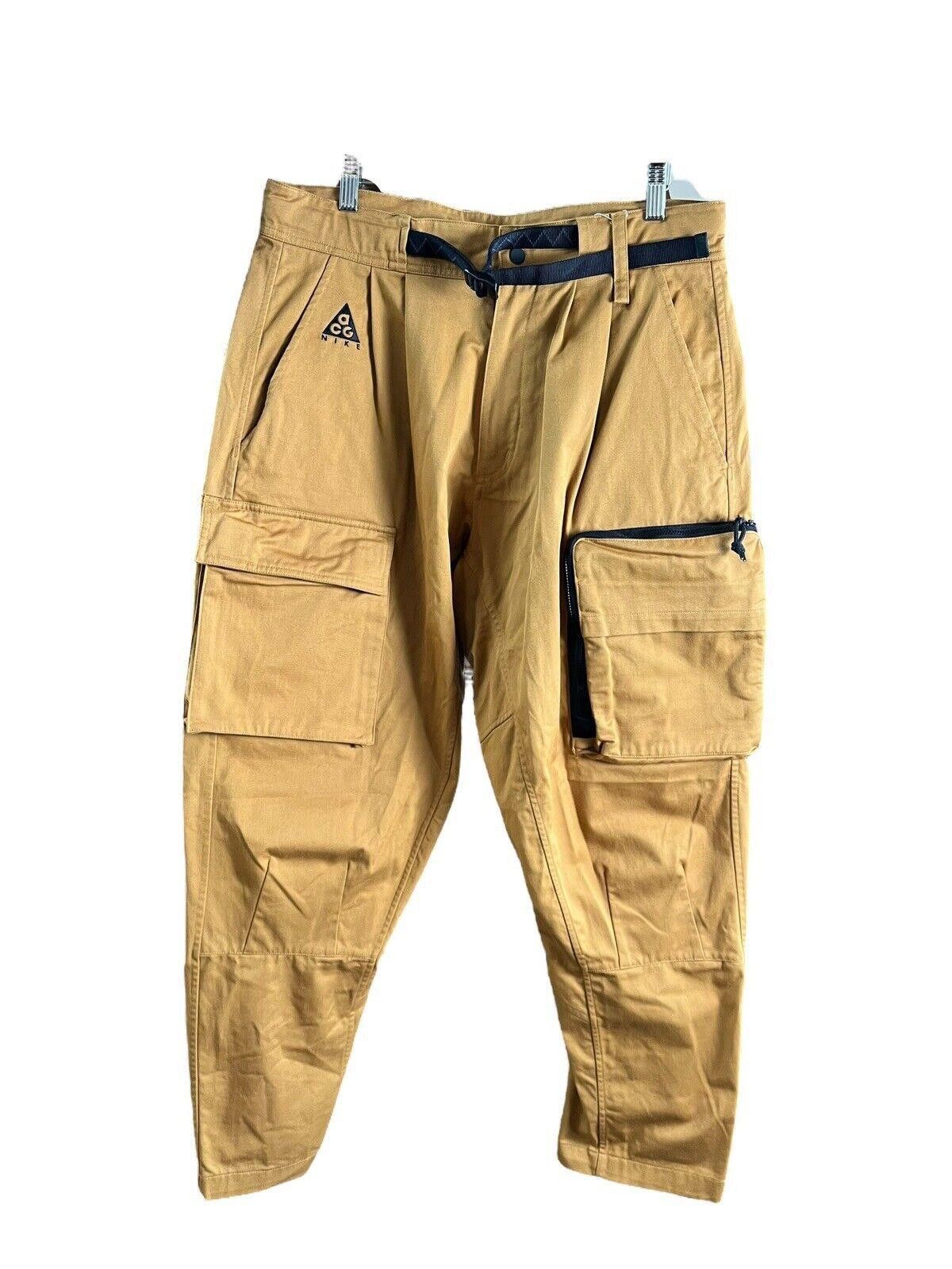 image of Nike Acg Woven Cargo Pant Wheat Medium Cd7646-790 Acronym in Tan, Men's (Size 32)