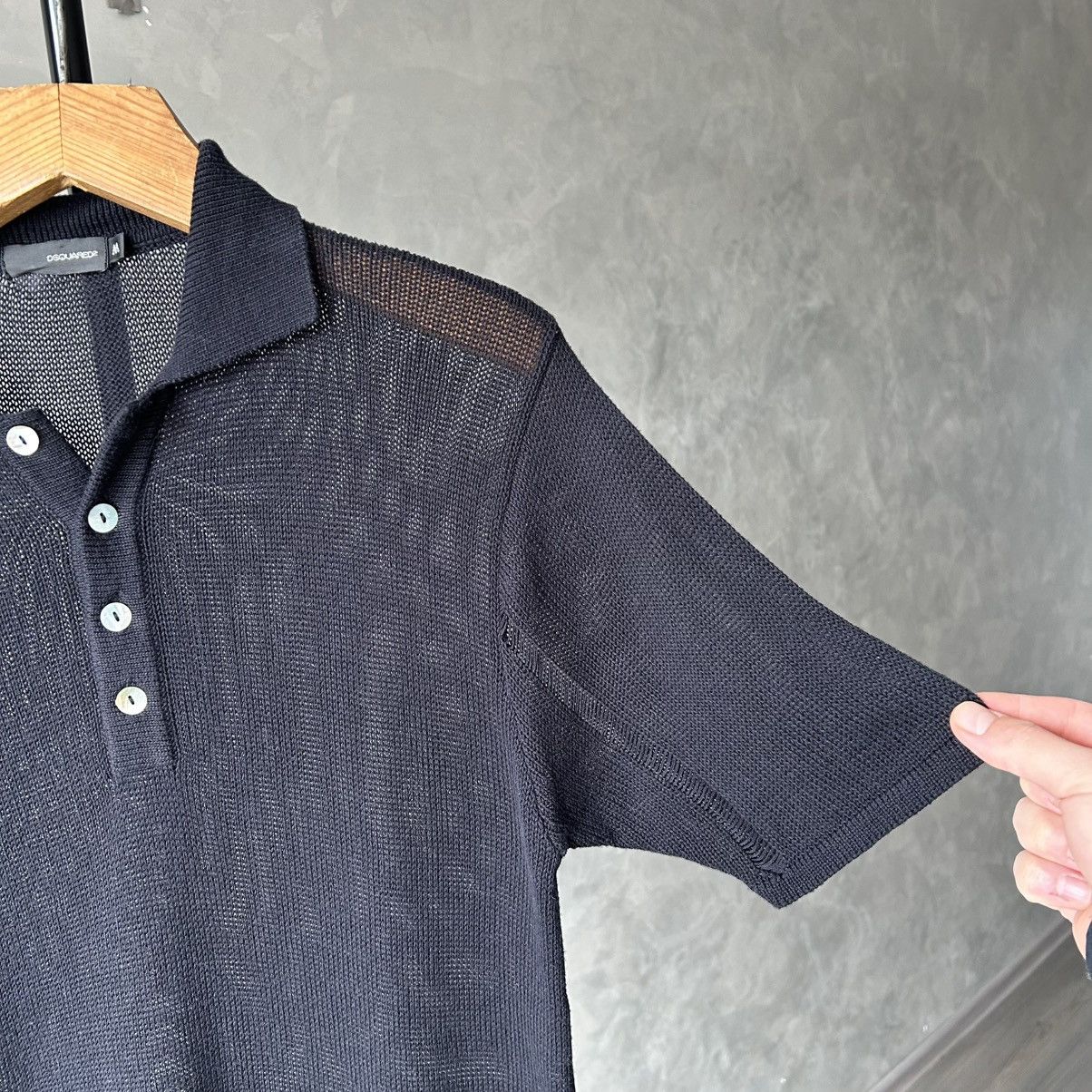Dsquared2 Dsquared 2 Mesh Lightweight Knit Polo T Shirt M Size US M / EU 48-50 / 2 - 5 Thumbnail