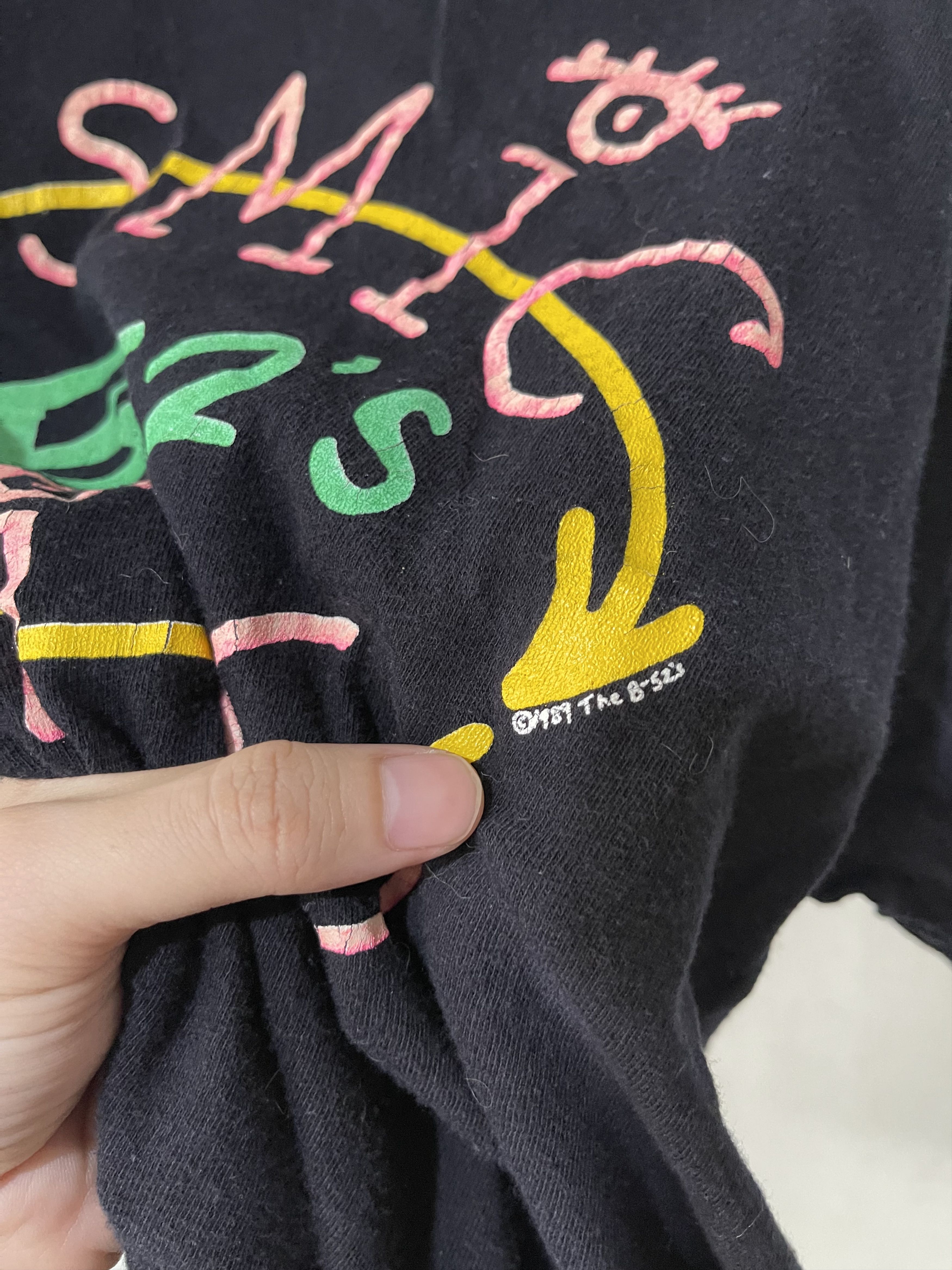 Band Tees × Vintage Vintage 1989 The B-52's Cosmic Thing Crop Tops Size XL / US 12-14 / IT 48-50 - 3 Thumbnail