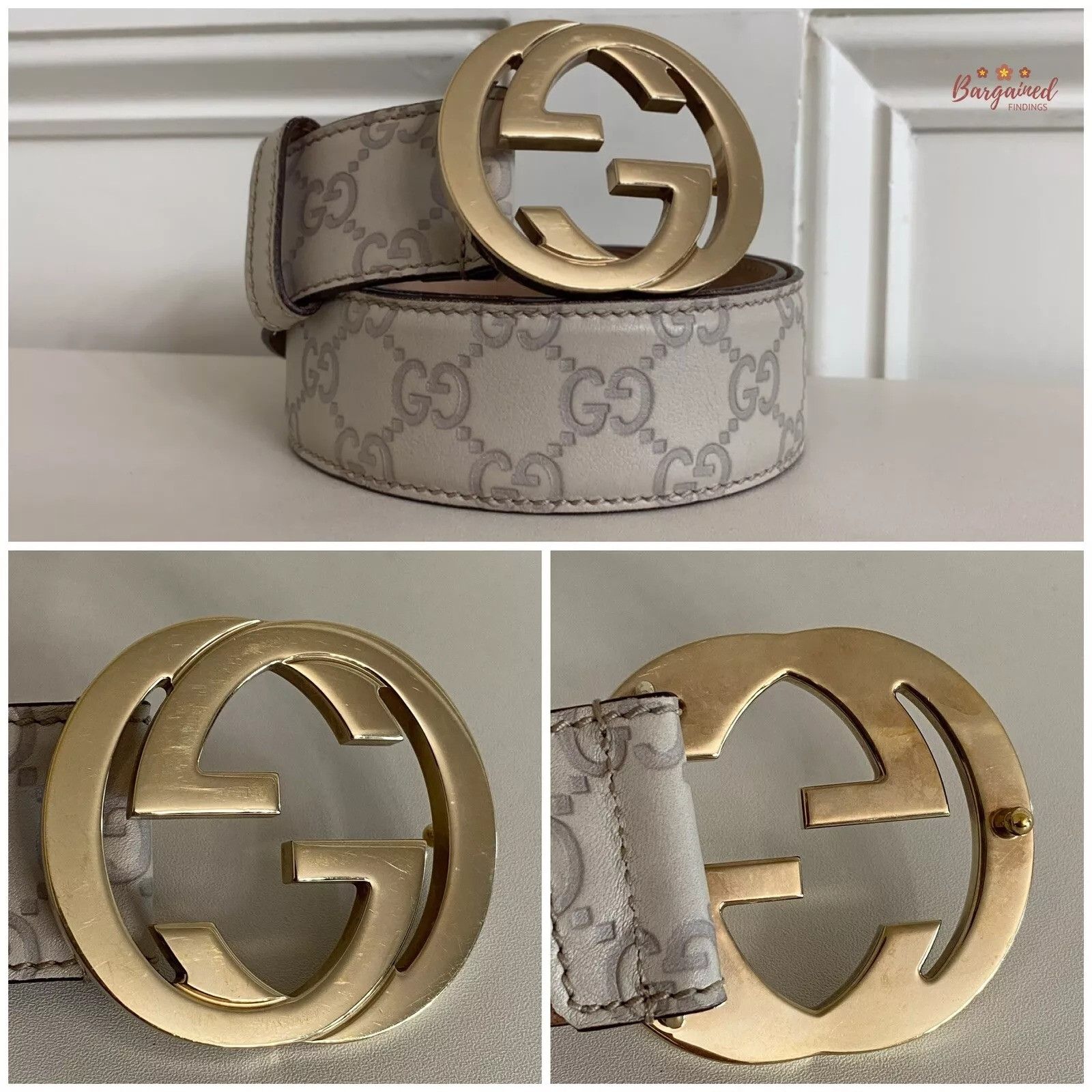 Gucci Gucci Guccissima Leather Gold Interlocking G Buckle Belt Size 30 - 2 Thumbnail