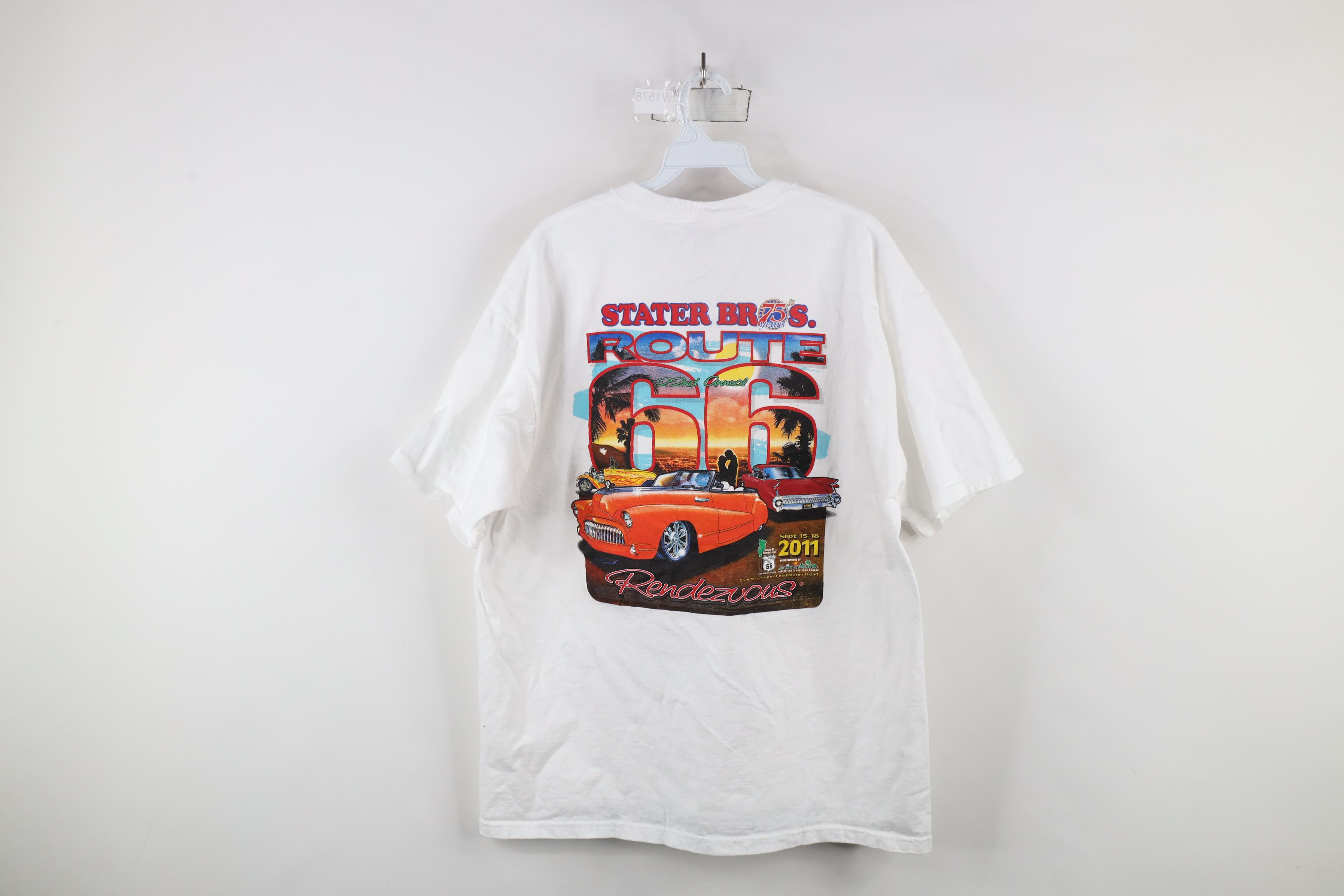 Vintage Vintage Y2K 66 Stater Bros Rendezvous 2011 Car T-Shirt White Size US XL / EU 56 / 4 - 9 Thumbnail