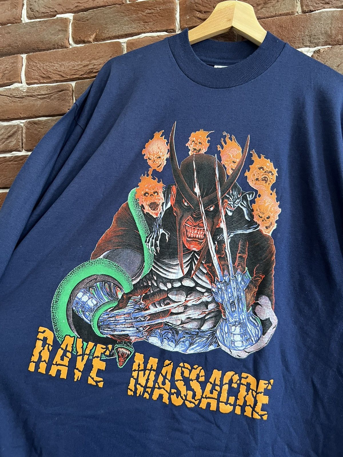Band Tees Rare 90s Rave Massacre Music Gabber Rave Horror Band Tee XL Size US XL / EU 56 / 4 - 3 Thumbnail