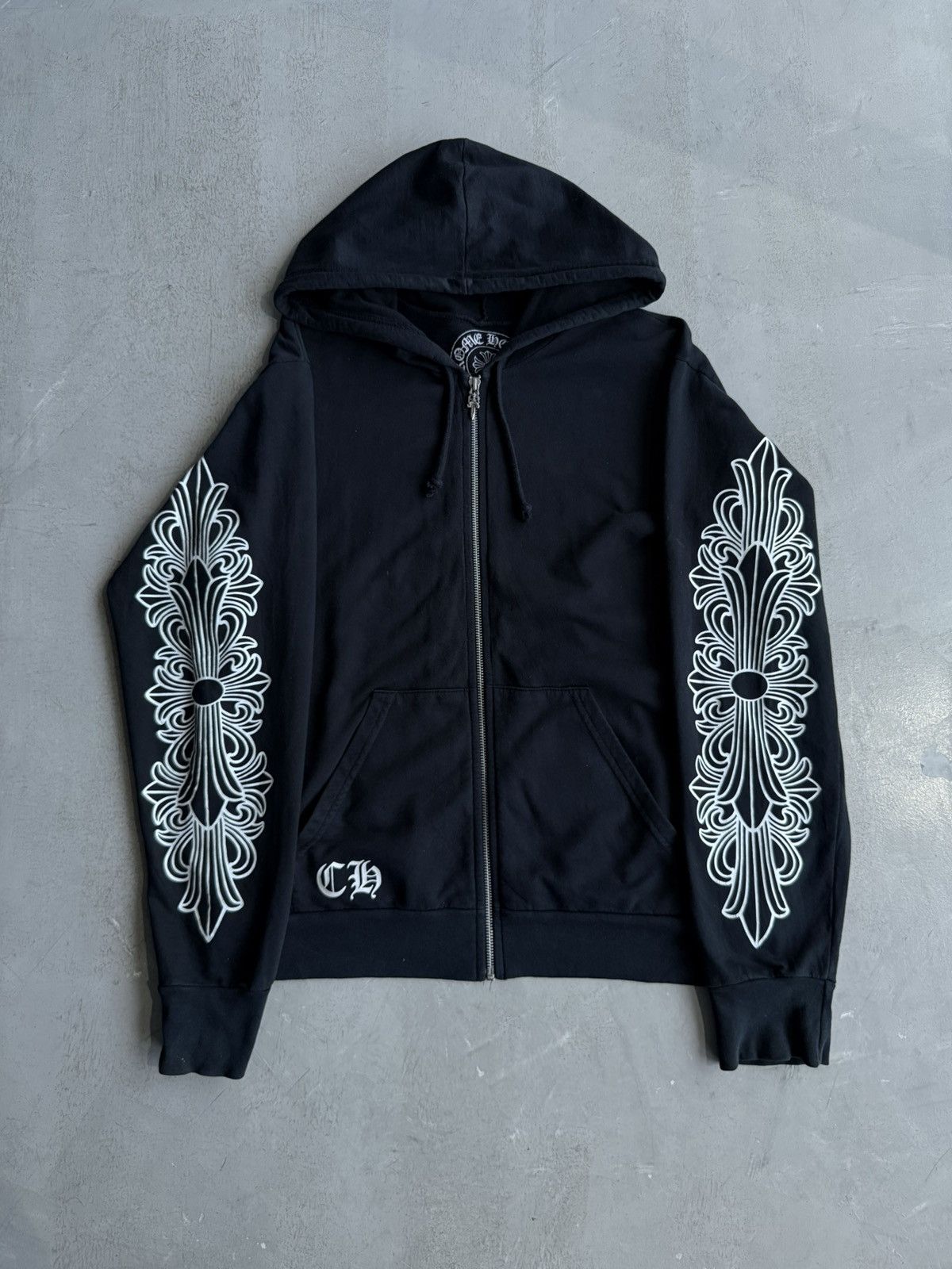 Chrome Hearts Rare 2000s - Floral Horseshoe Zip Hoodie Size US S / EU 44-46 / 1 - 1 Thumbnail