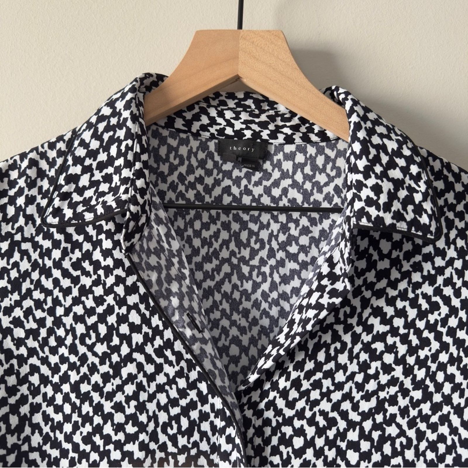 Theory Theory Long Sleeve Button Down Stylish Black and White Top M Size M / US 6-8 / IT 42-44 - 6 Thumbnail
