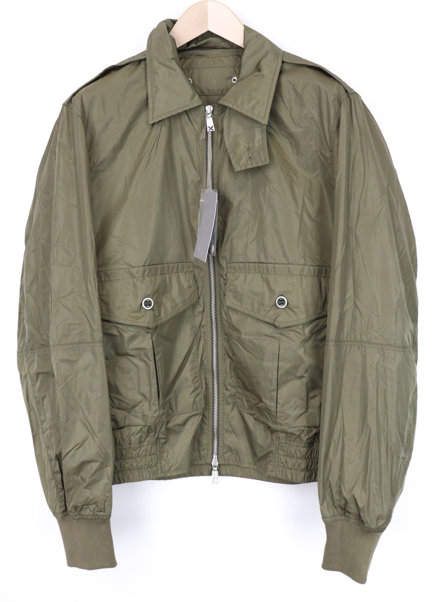 John Richmond IT52 Dark Moss Green MA2 Bomber Full Zip Jacket 73992 Size US L / EU 52-54 / 3 - 1 Thumbnail