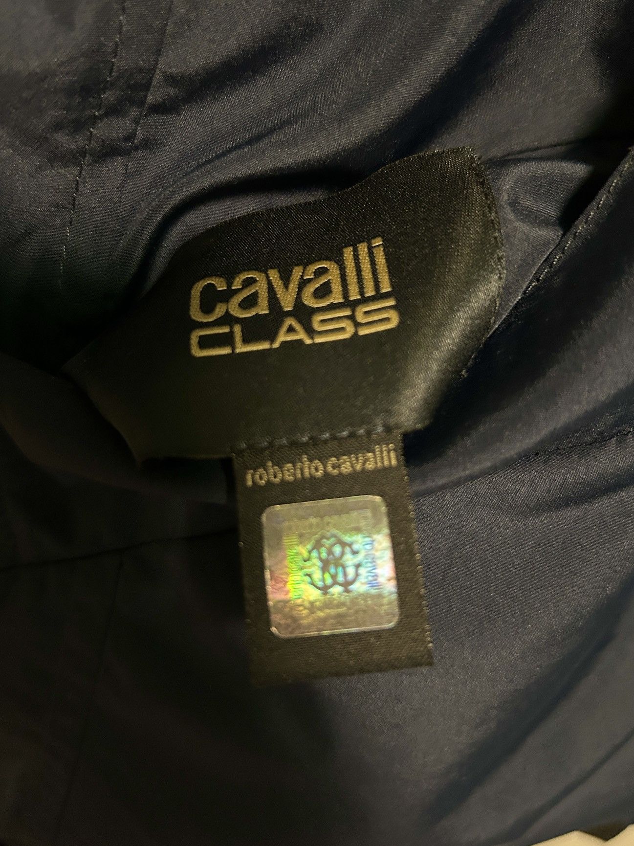 Cavalli Class × Roberto Cavalli DOUBLE-SIDED, RARE, BLUE CAVALLI BOMBER Size US L / EU 52-54 / 3 - 5 Thumbnail