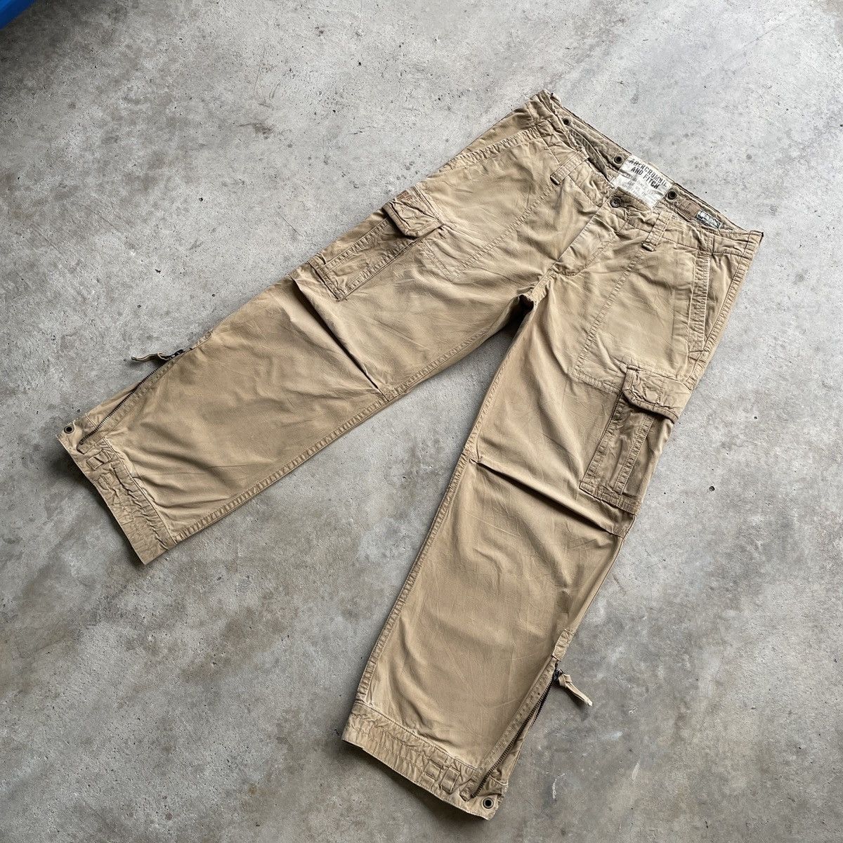 Abercrombie & Fitch × Vintage Abercrombie And Fitch Faded Cargo Pants Tactical W38x31 Size US 38 / EU 54 - 2 Thumbnail