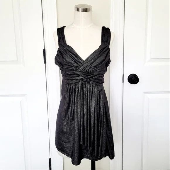 Express Metallic Sleeveless Empire-Waist Tunic Gift Party Size S / US 4 / IT 40 - 2 Thumbnail