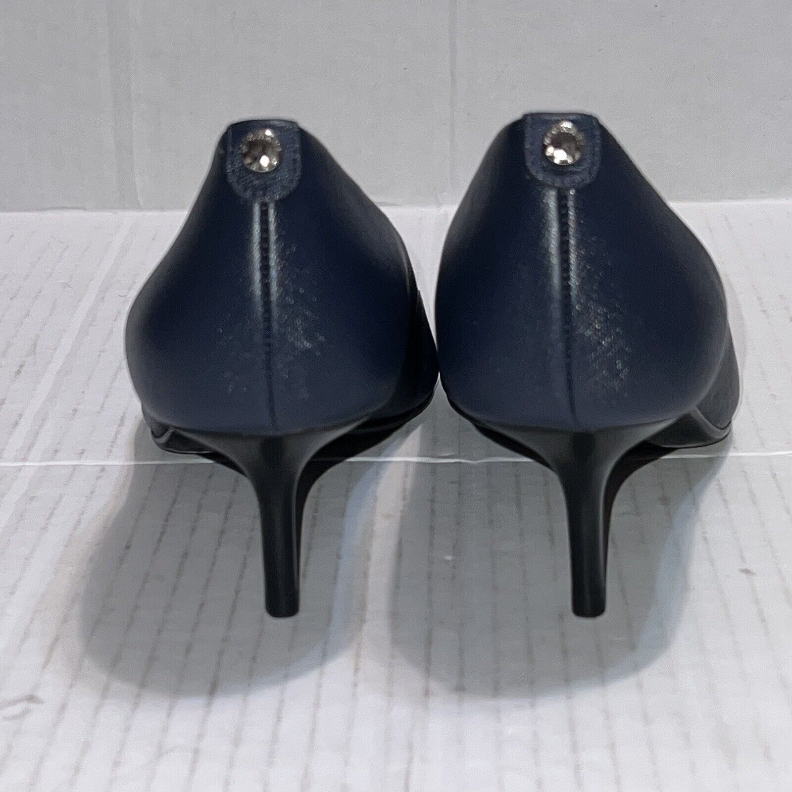 Michael Kors Michael Kors Alina Size 10M Blue Leather Heels PV19B Size US 10 / IT 40 - 8 Thumbnail